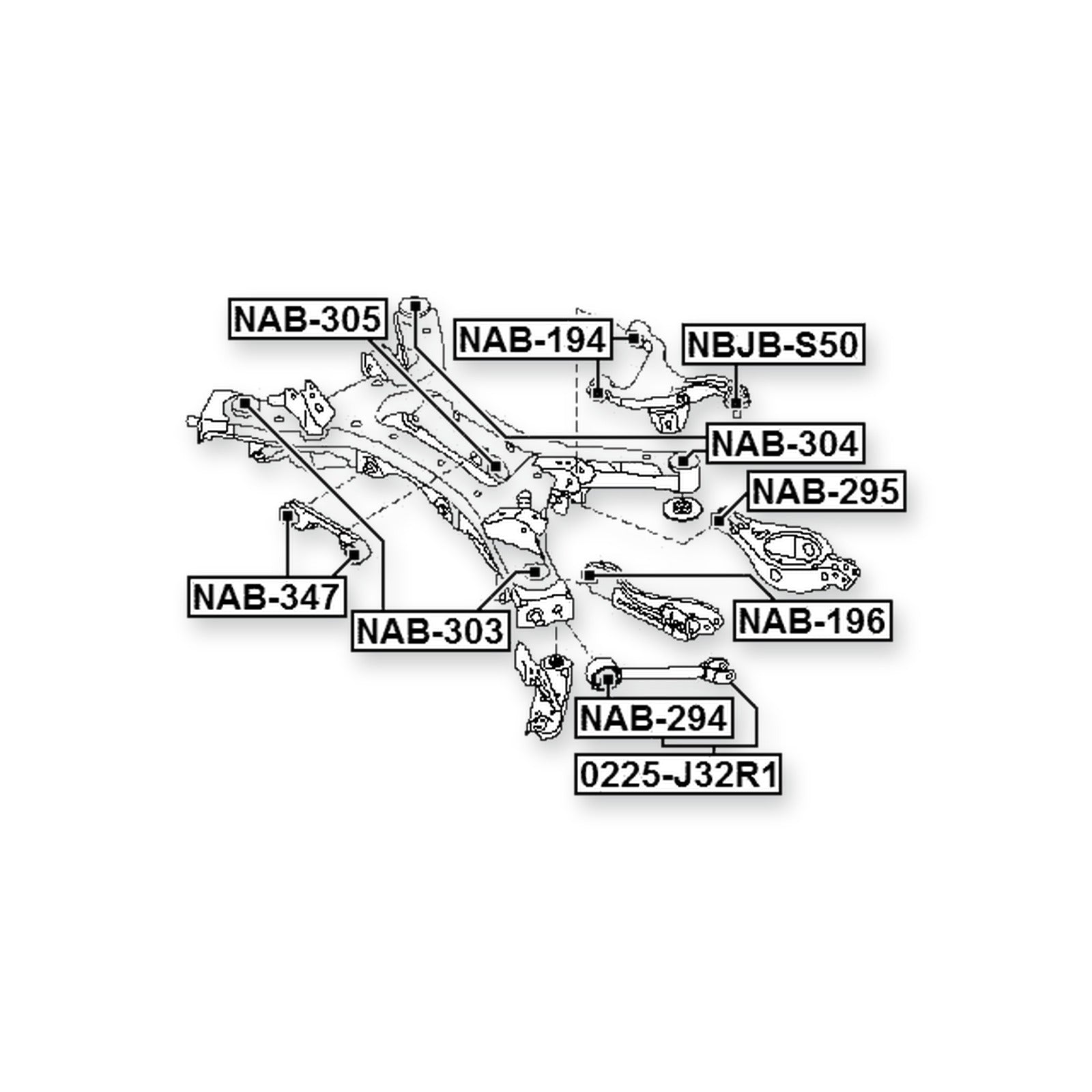 Nissan Altima L34 Rear Differential Bushing