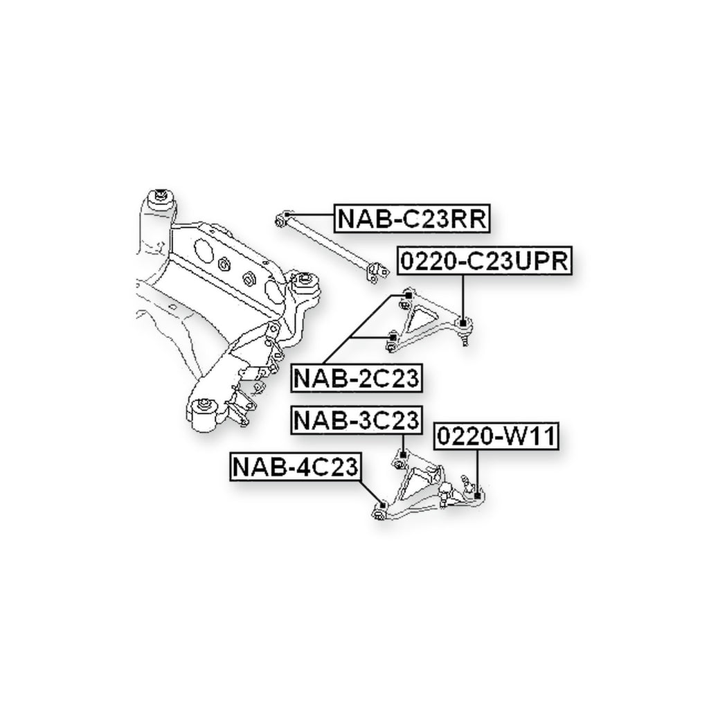 Nissan Bassara JU30 Rear Lower Bushing, Control Arm