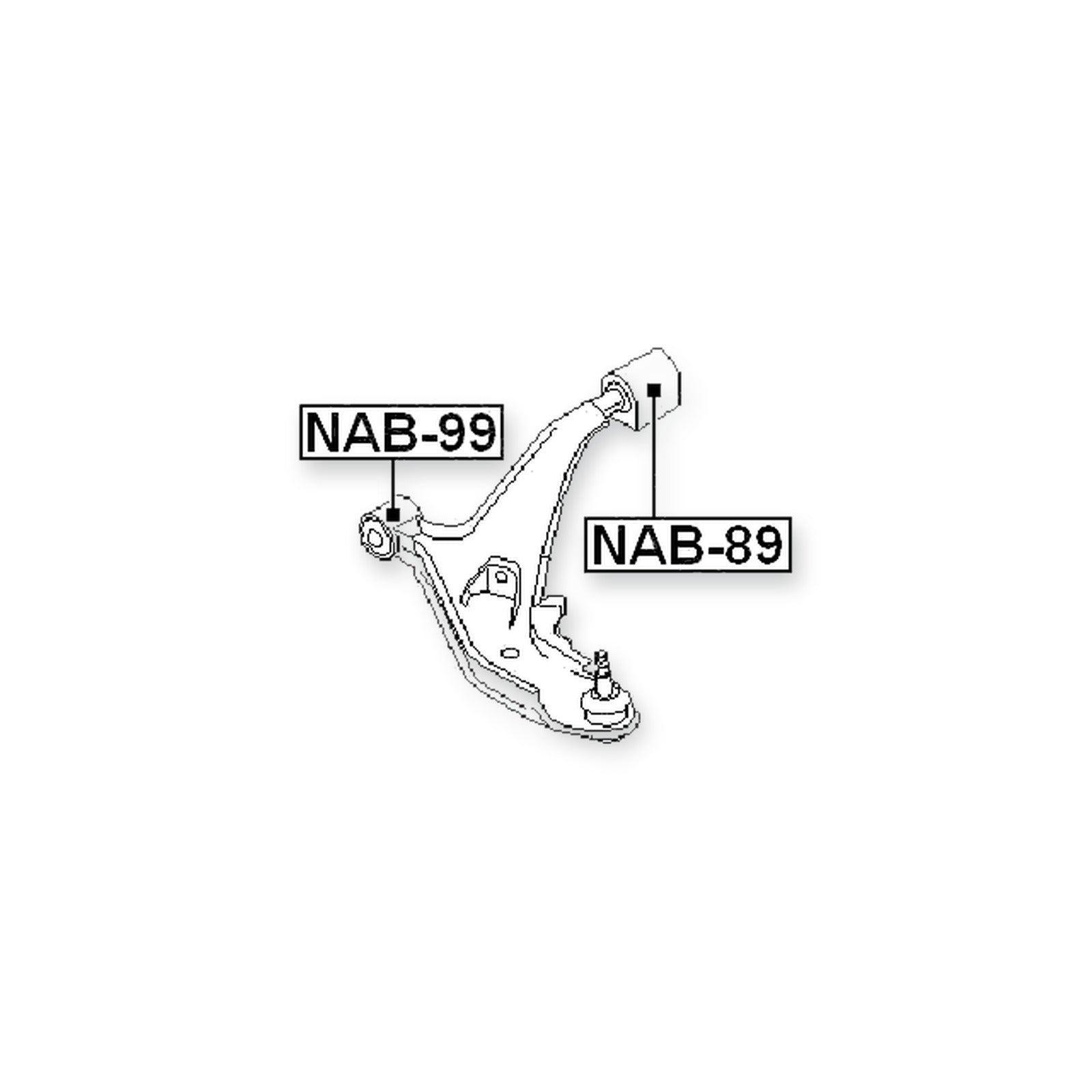 Infiniti G20 P11 Front Lower Bushing, Control Arm