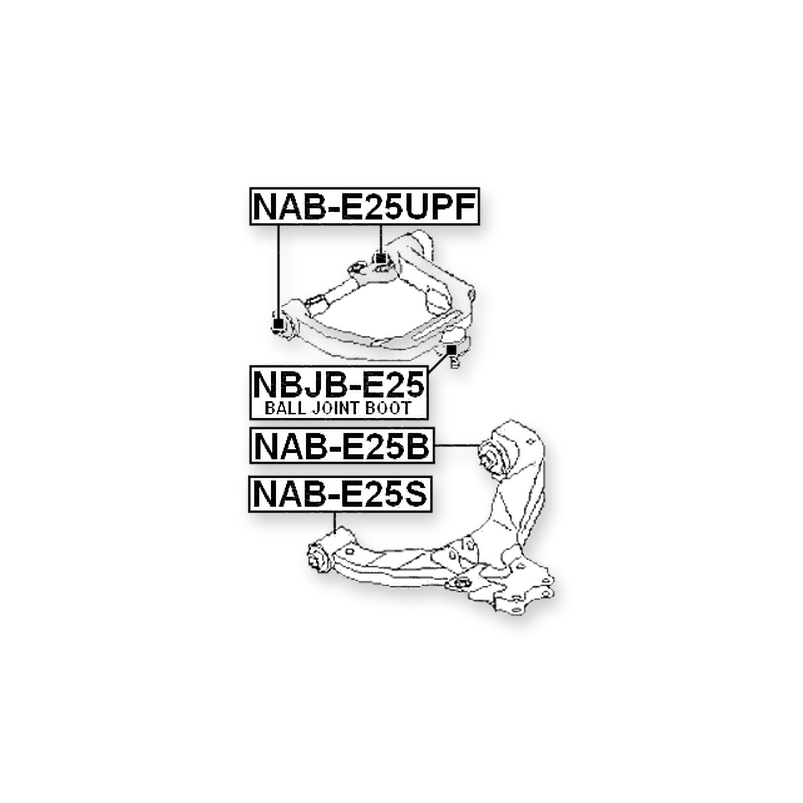 Isuzu Como JVWE25 Front Lower Bushing, Control Arm