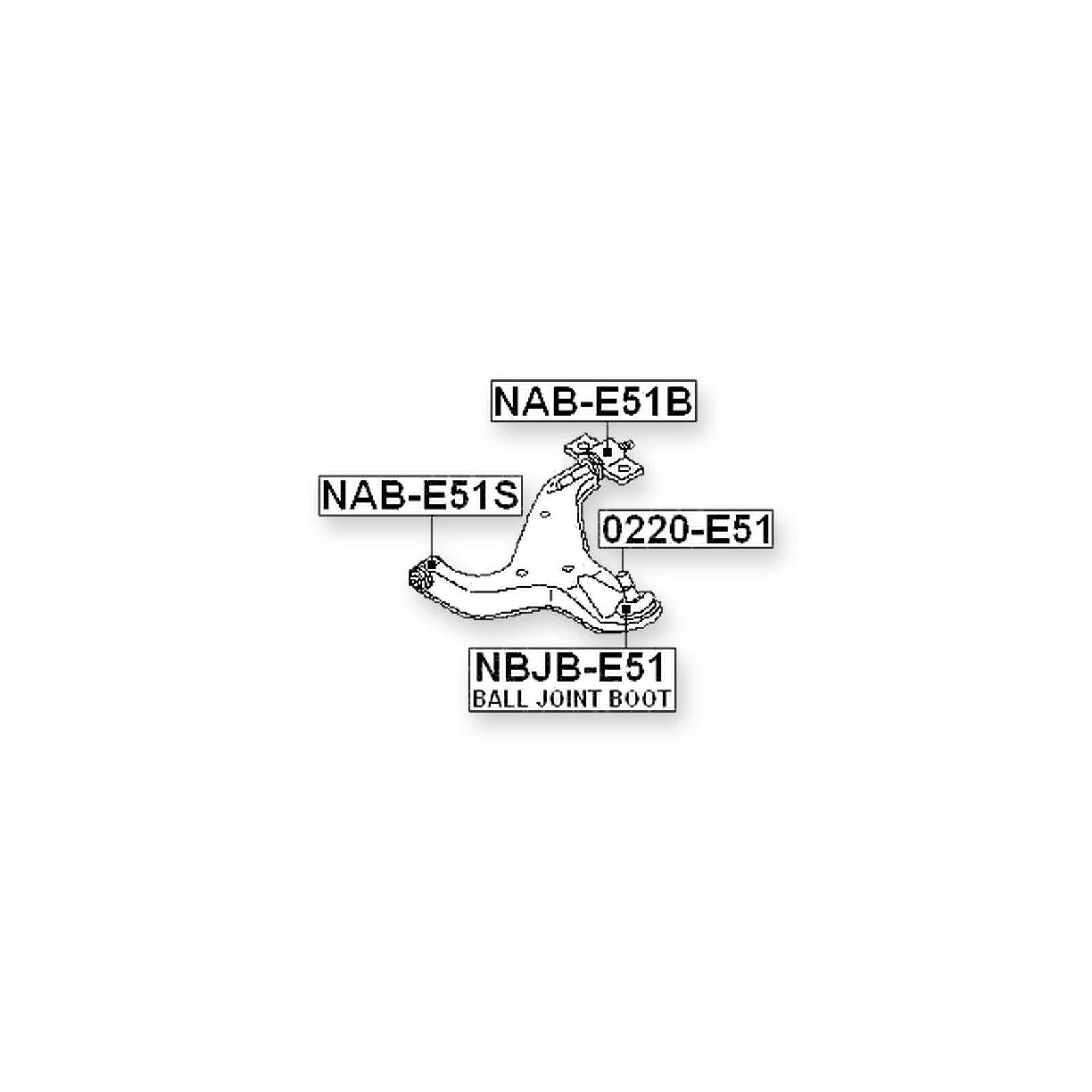 Nissan Elgrand E51 Front Lower Bushing, Control Arm
