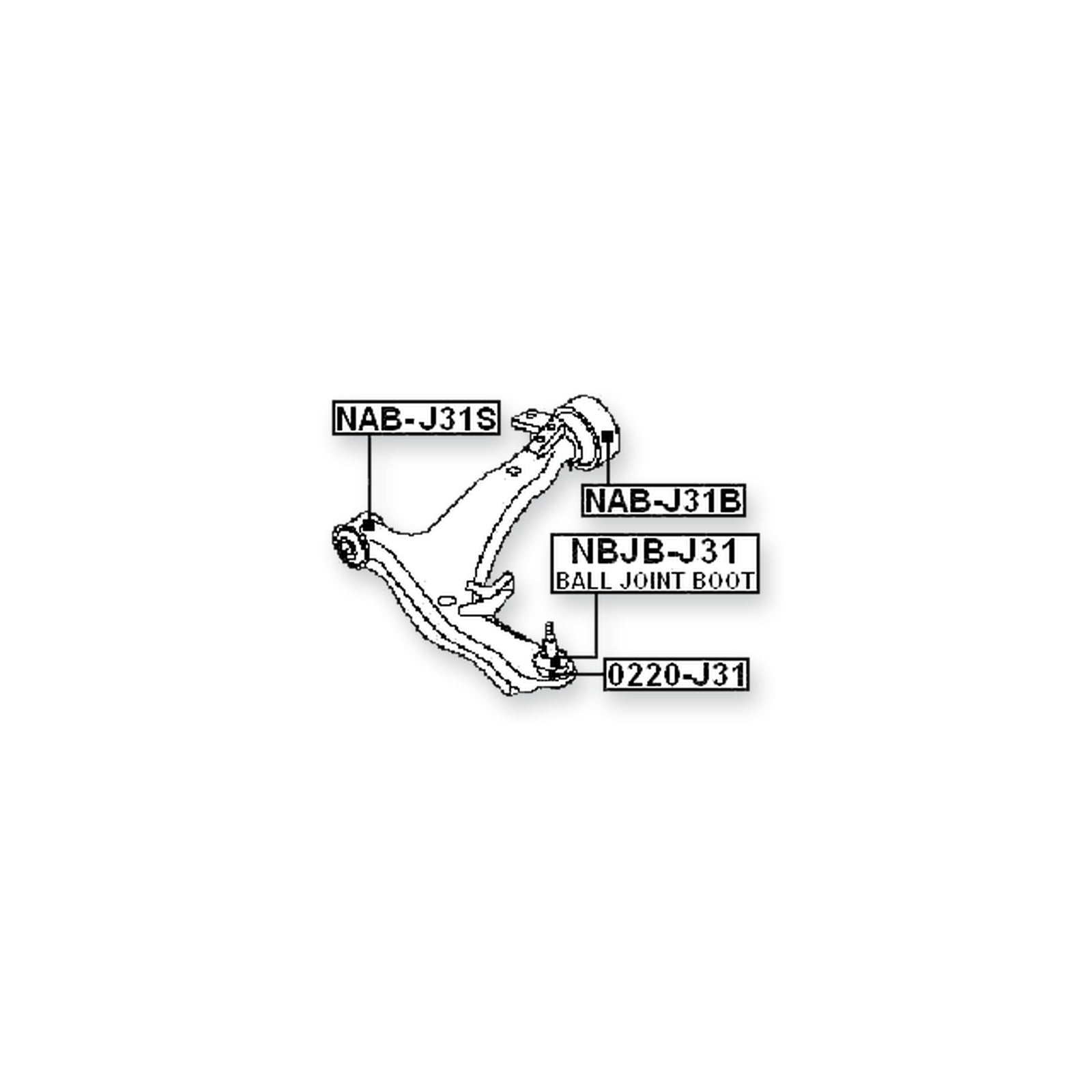 Nissan Murano Z50 Front Lower Bushing, Control Arm (Hydro)