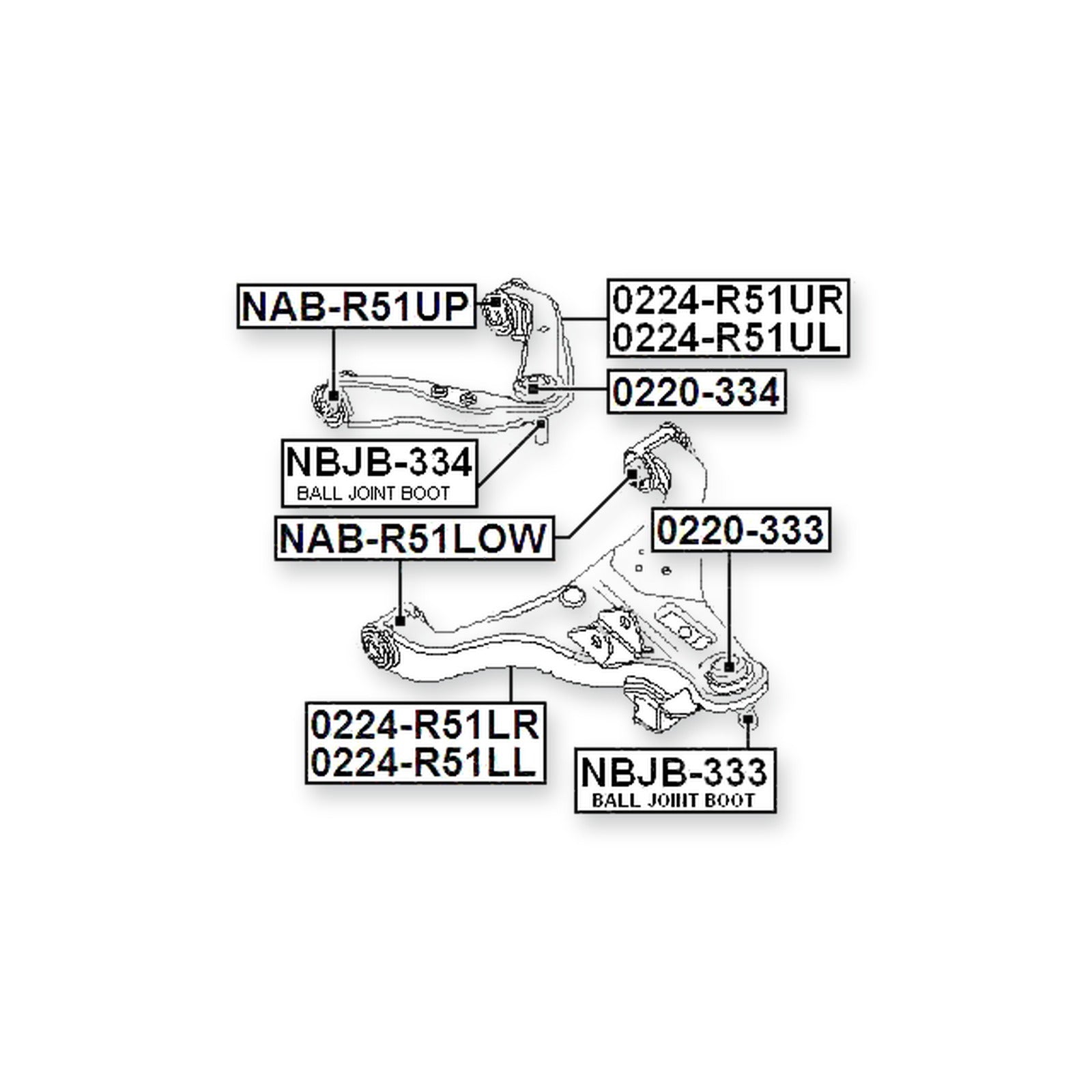 Nissan Armada TA60 Front Upper Bushing, Control Arm