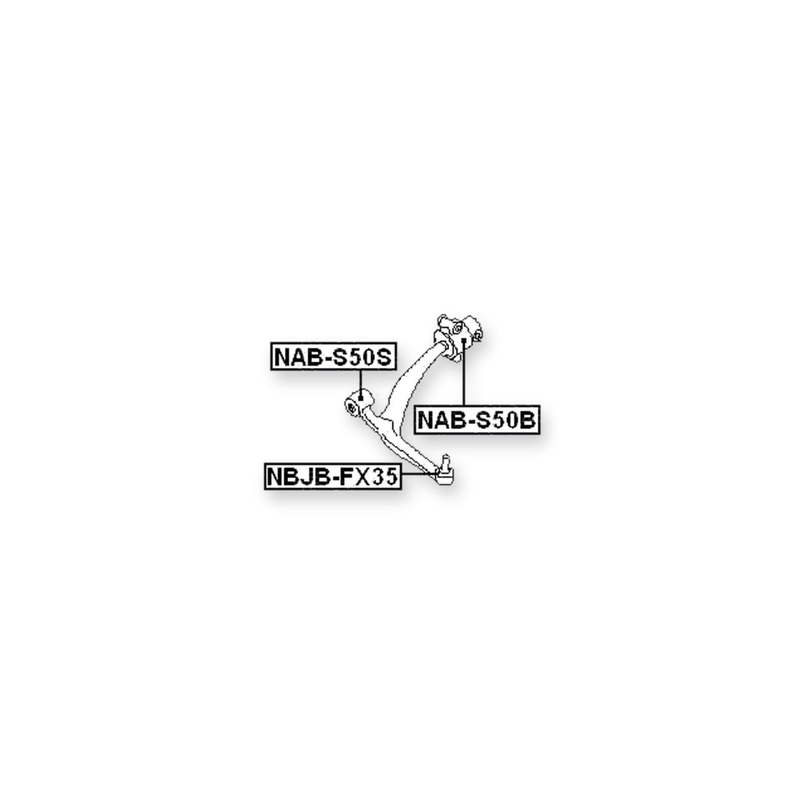 Infiniti FX45/35 S50 Front Lower Bushing, Control Arm