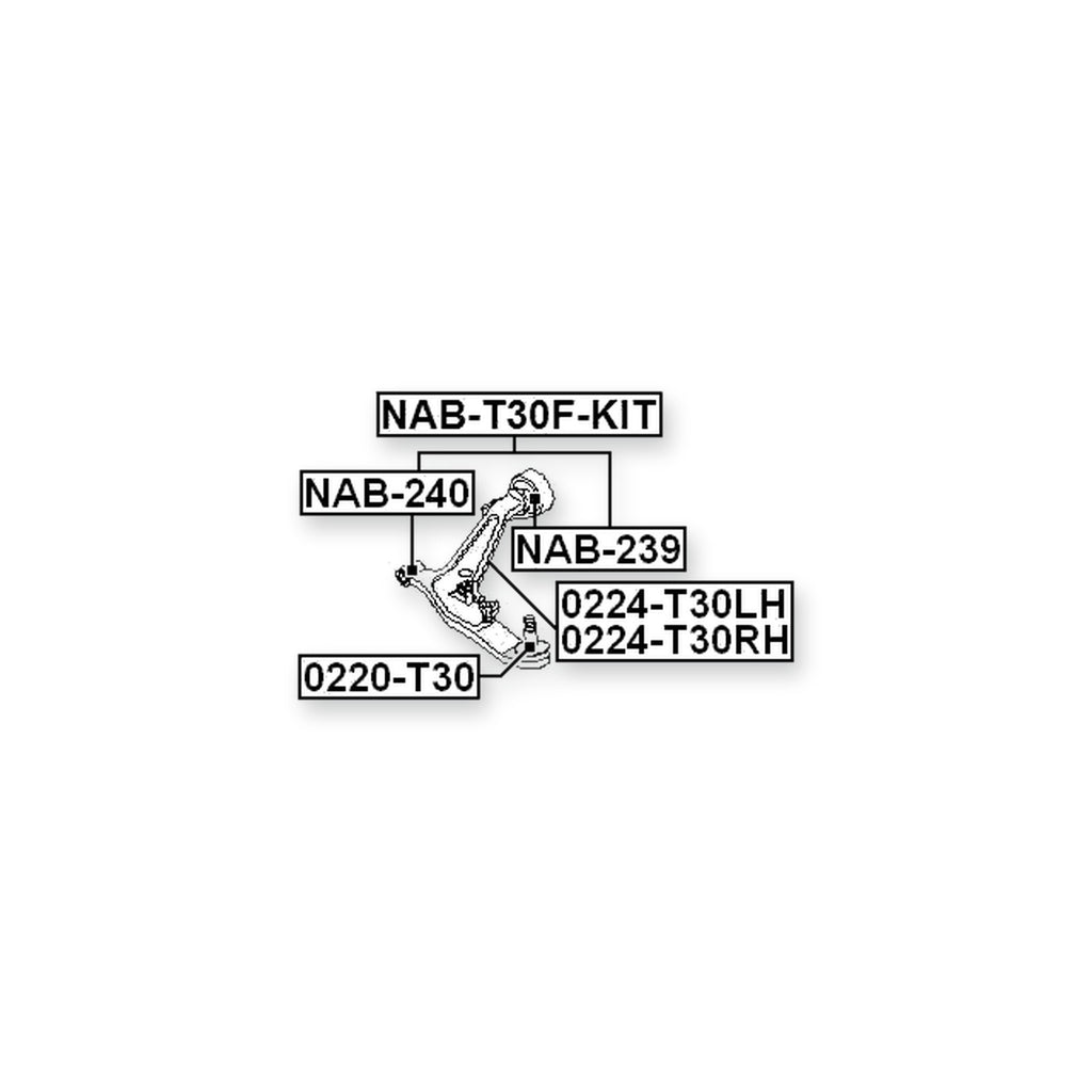 Nissan X-Trail T30 Front Lower Arm Bushing Kit (Hydro)