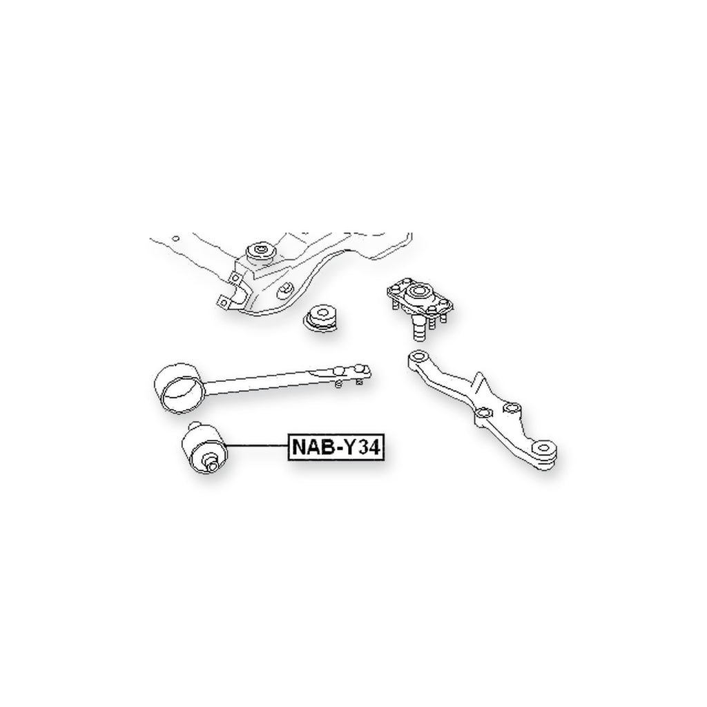 Nissan Cedric Y33 Front Lower Torsion Bar Bushing (Hydro)