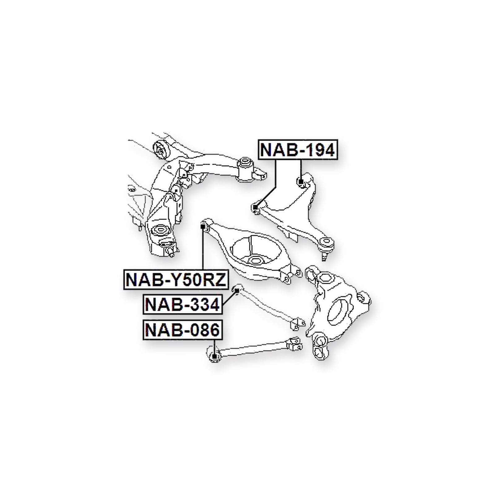 Infiniti M35/45 Y50 Rear Inner Arm Bushing