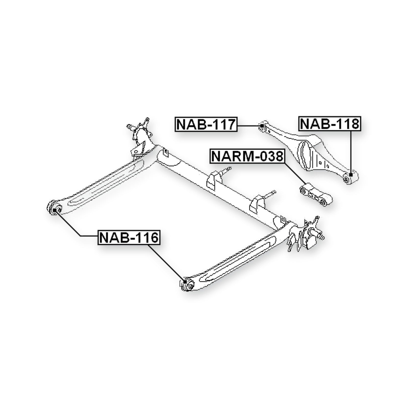Nissan Cefiro CA33 Rear Upper Transverse Link