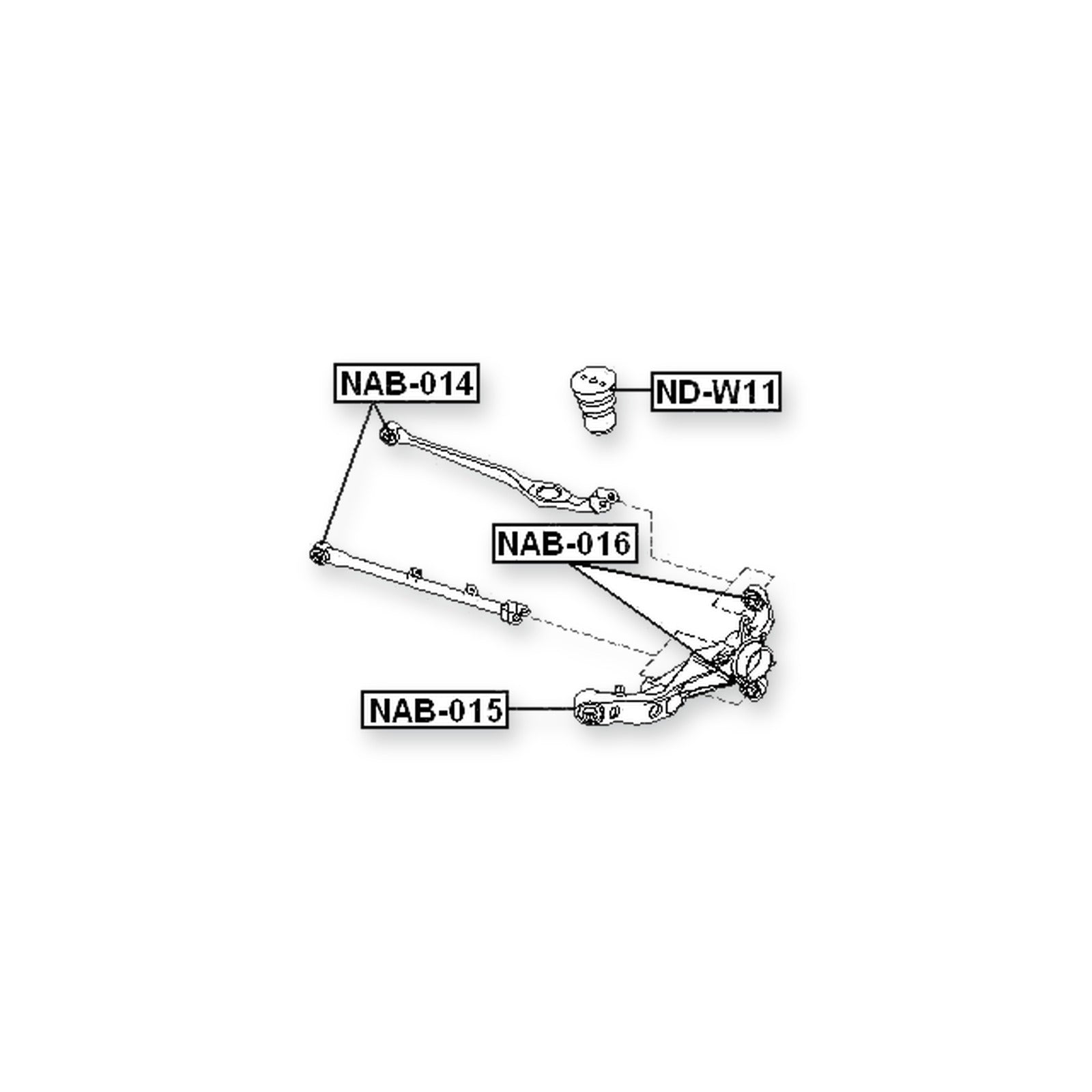 Nissan Avenir W11 Rear Shock Absorber Jounce Bumper