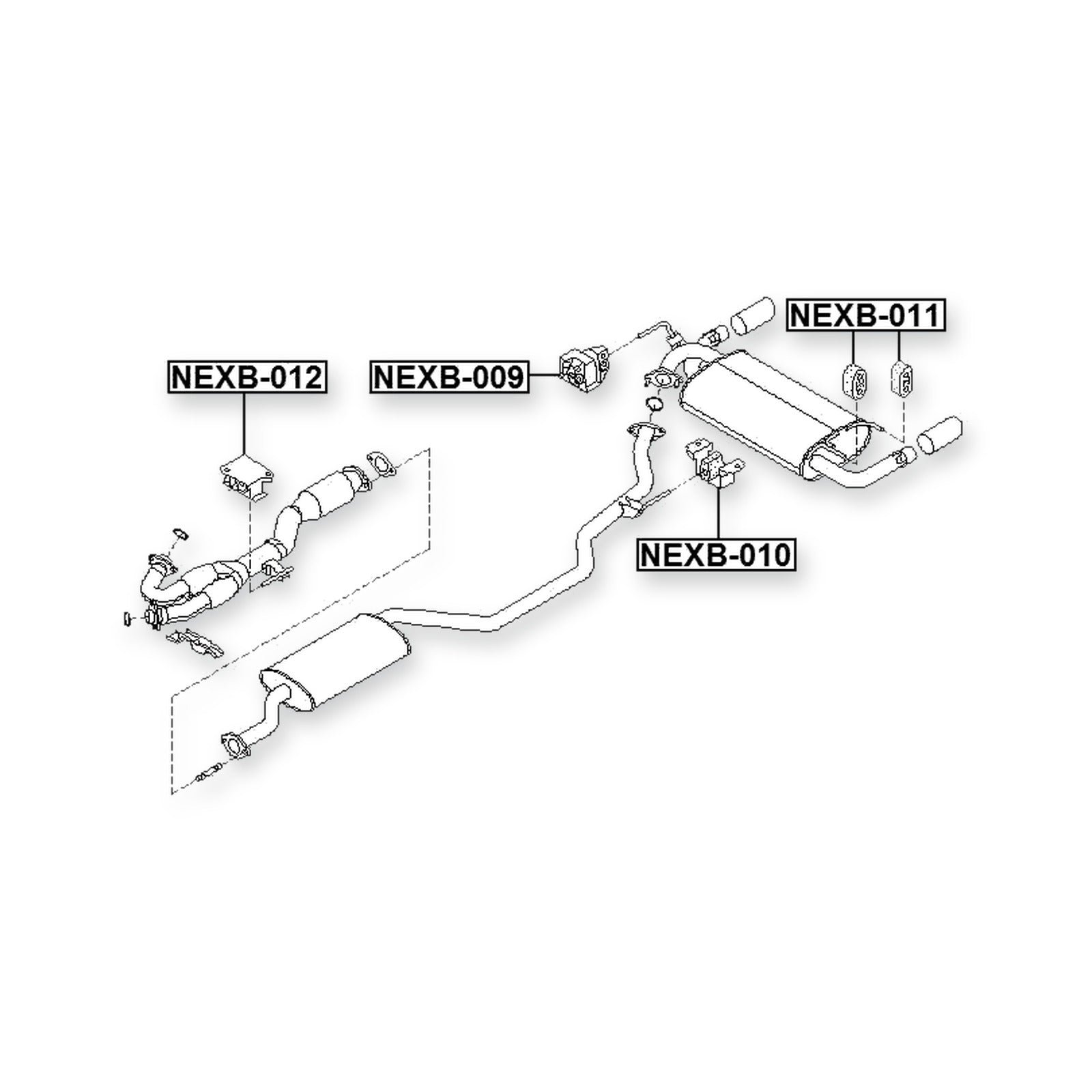 Nissan Murano Z50 Rear Exhaust Pipe Mounting Bracket