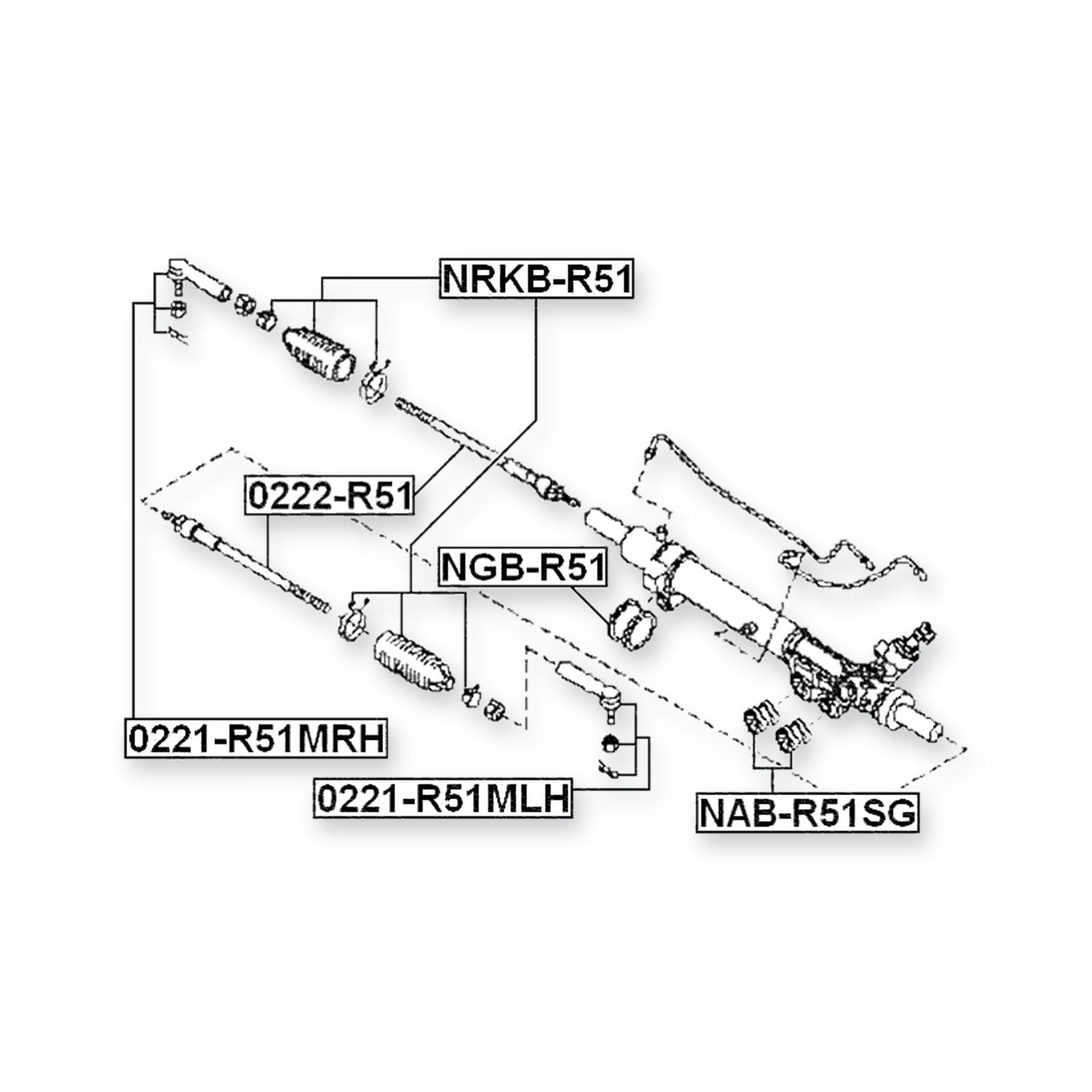 Nissan Frontier D40 Steering Rack Bushing