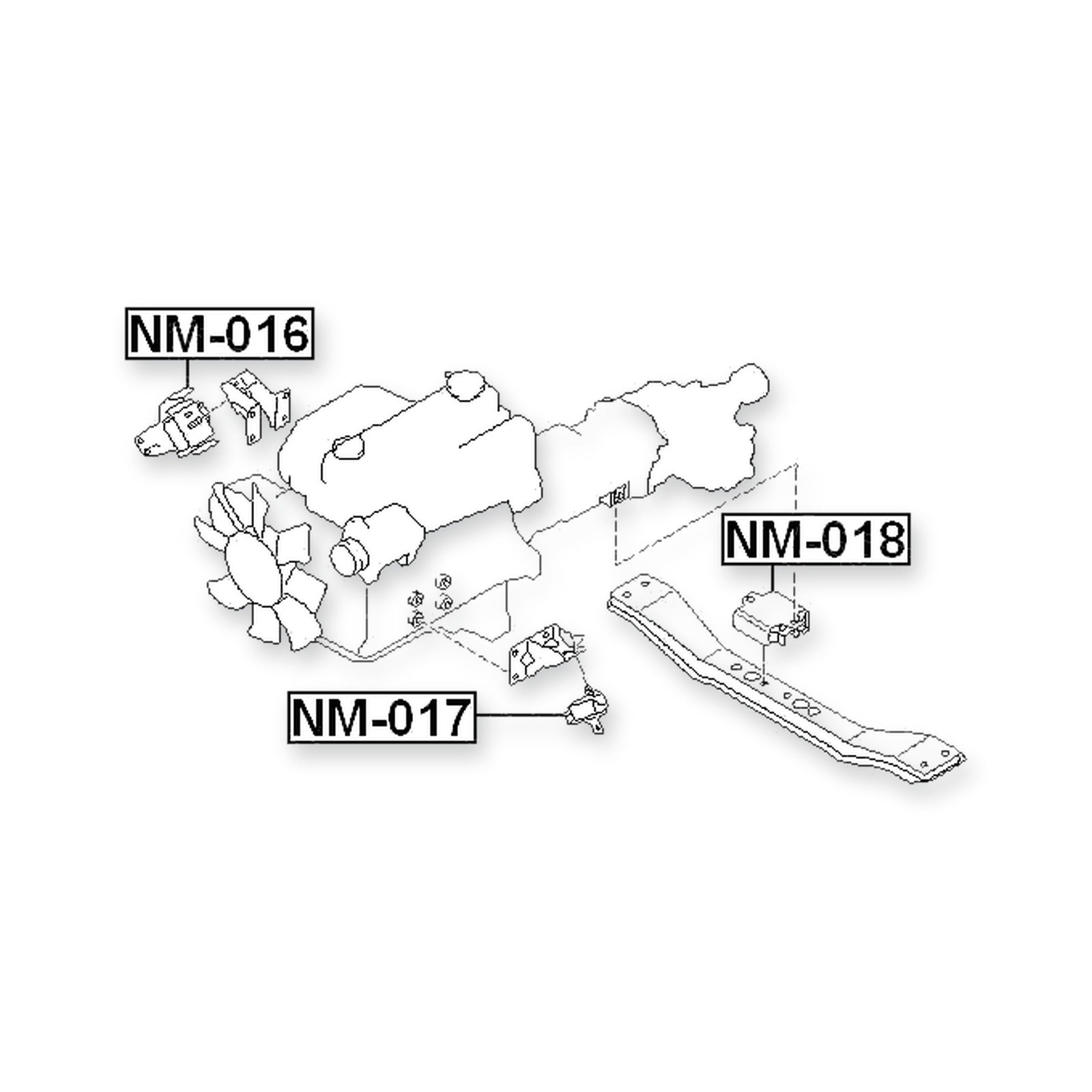 Nissan Datsun D21 Front Engine Mount TD27/VG30