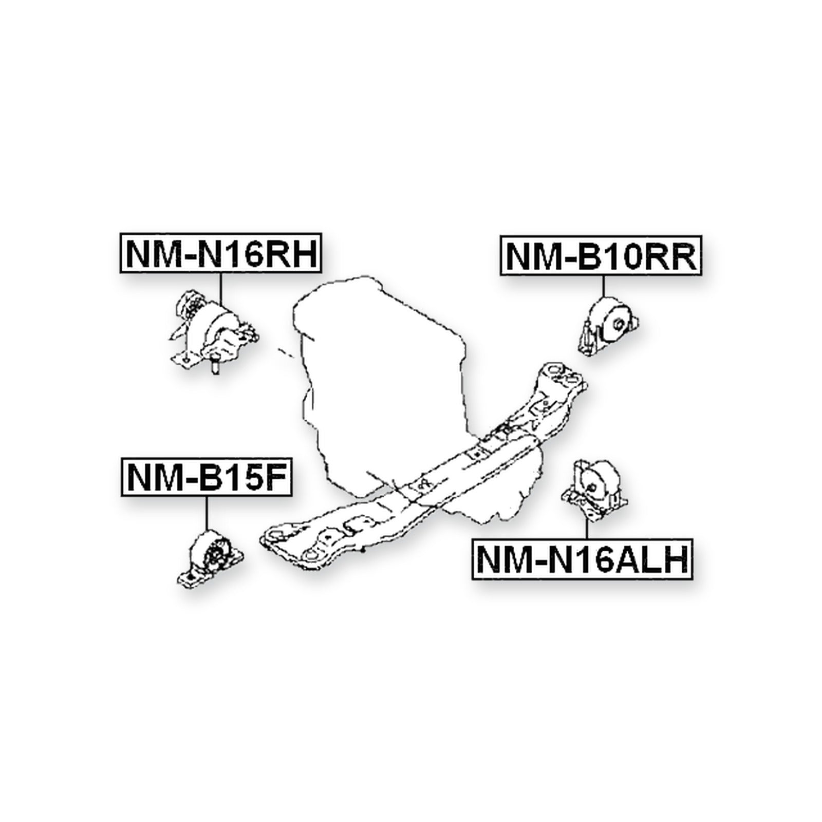 Nissan Almera B10RS Rear Engine Mount