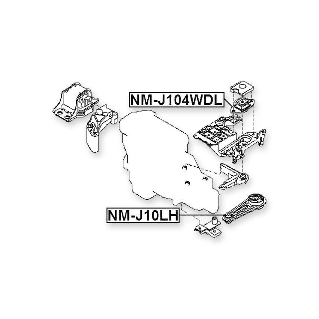 Nissan Qashqai J10E Rear Transmission Mount