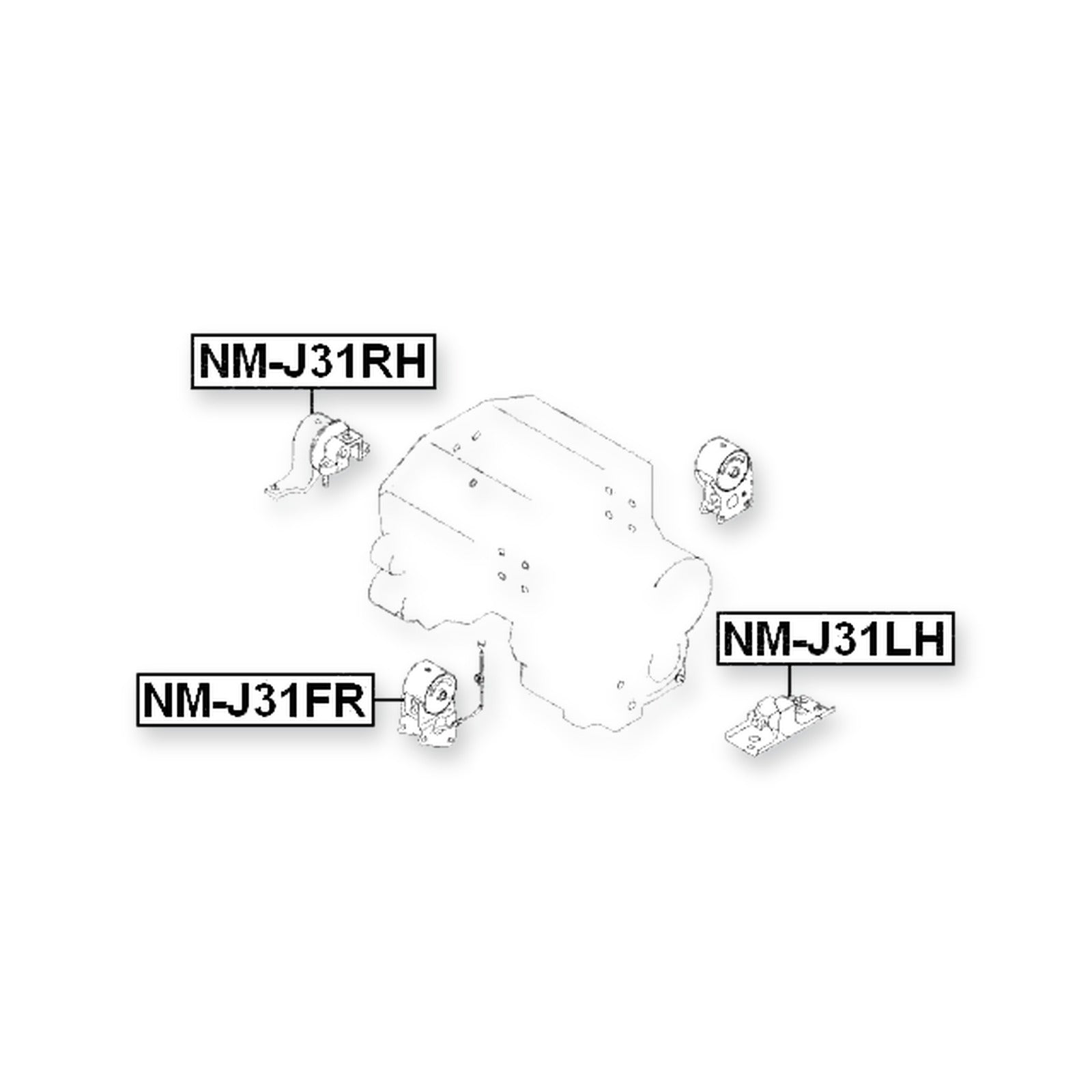 Nissan Murano Z50 Front Left Engine Mount