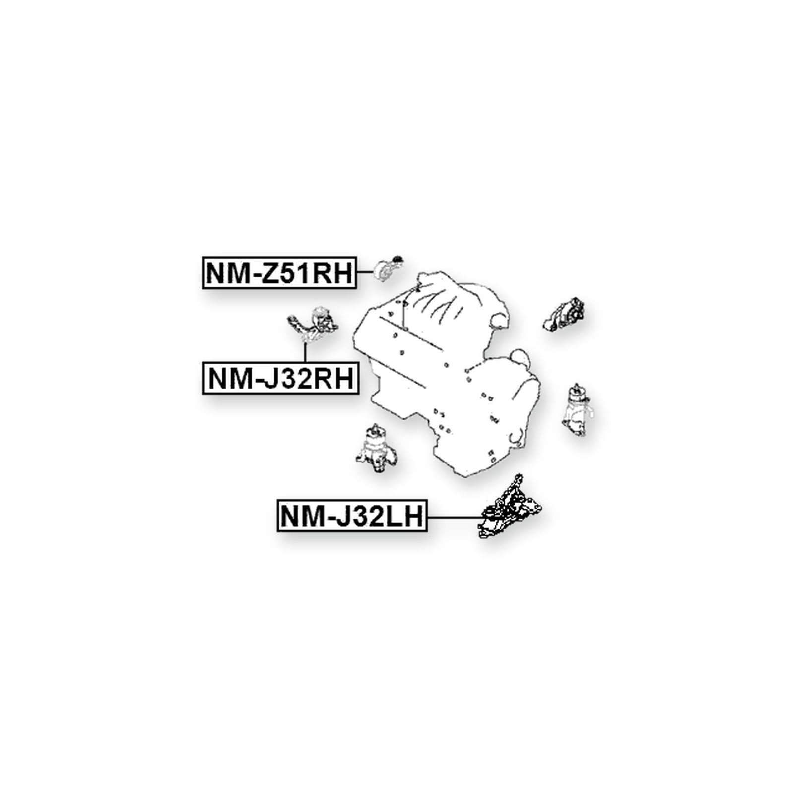 Nissan Altima L33 Front Right Engine Mount (Hydro)