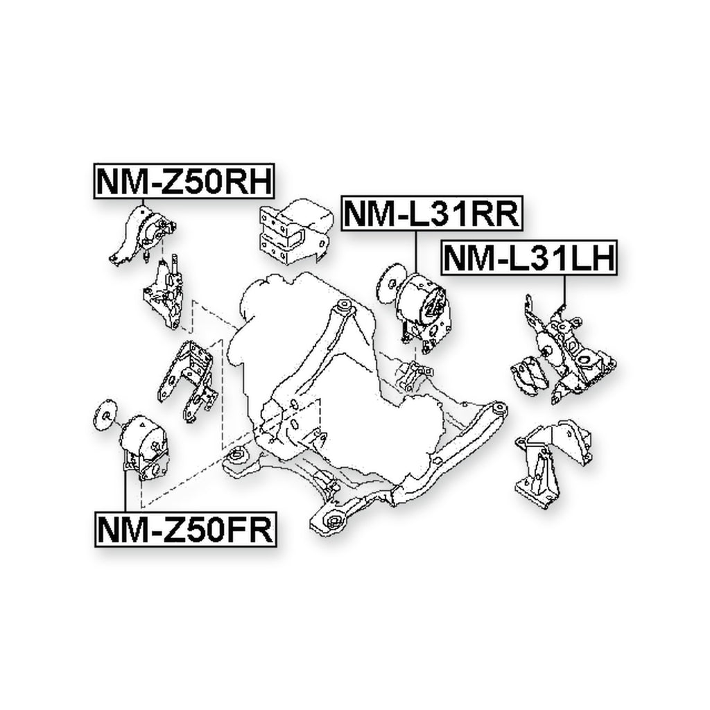 Nissan Altima L31 Front Left Engine Mount (Hydro)