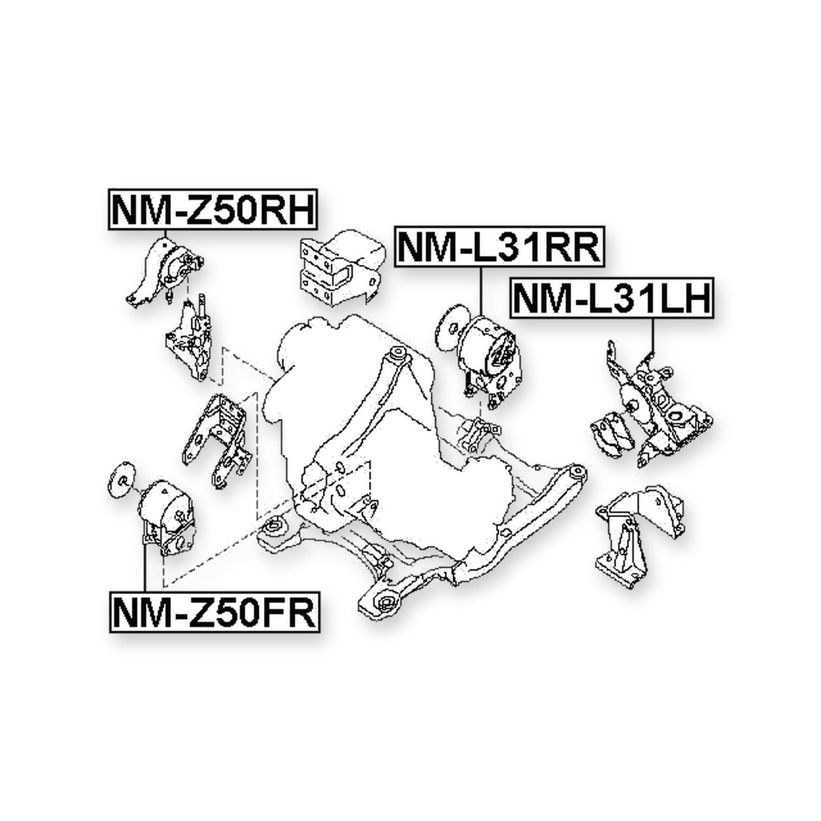 Nissan Altima L31 Front Left Engine Mount (Hydro)