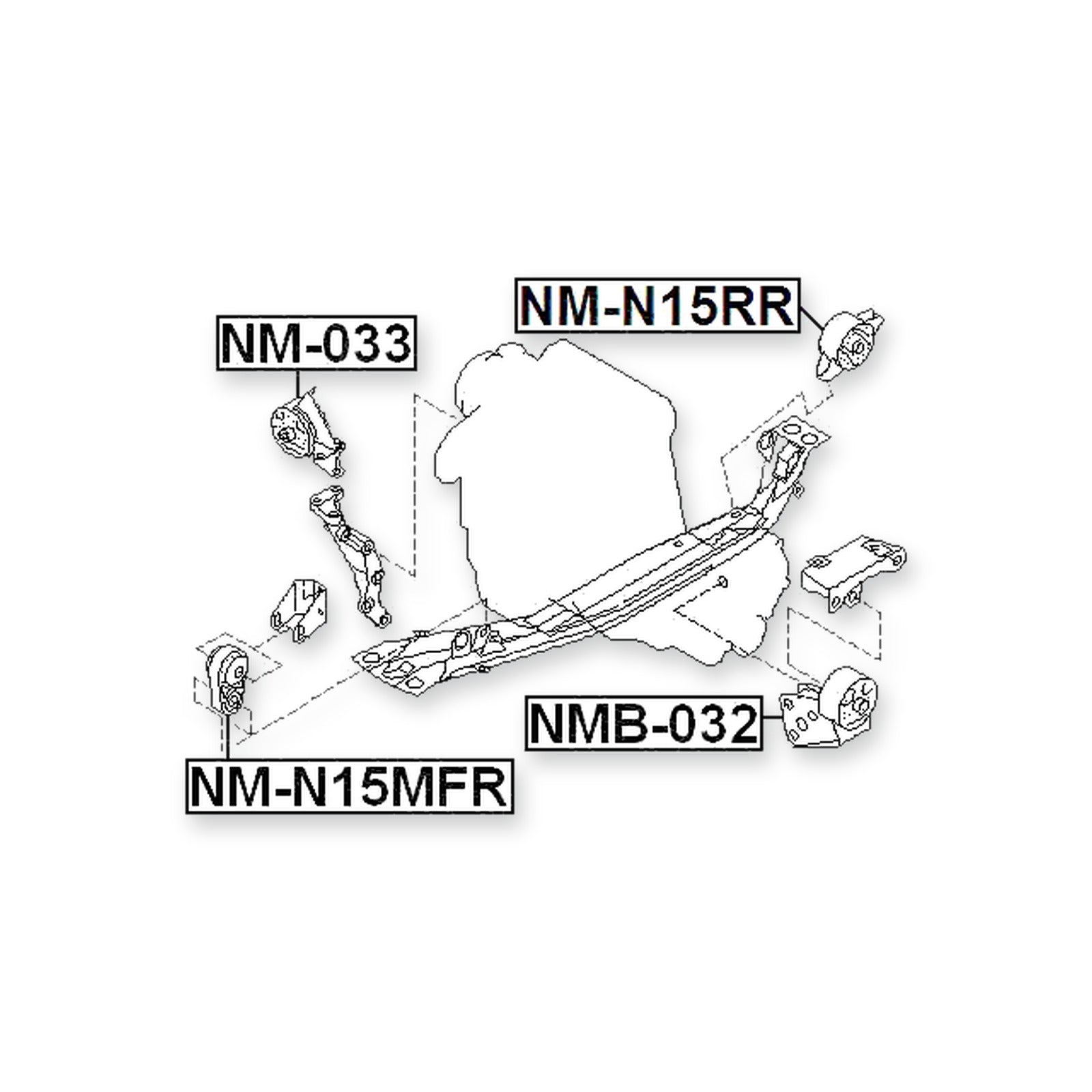 Nissan 100NX B13 Rear Lower Engine Mount