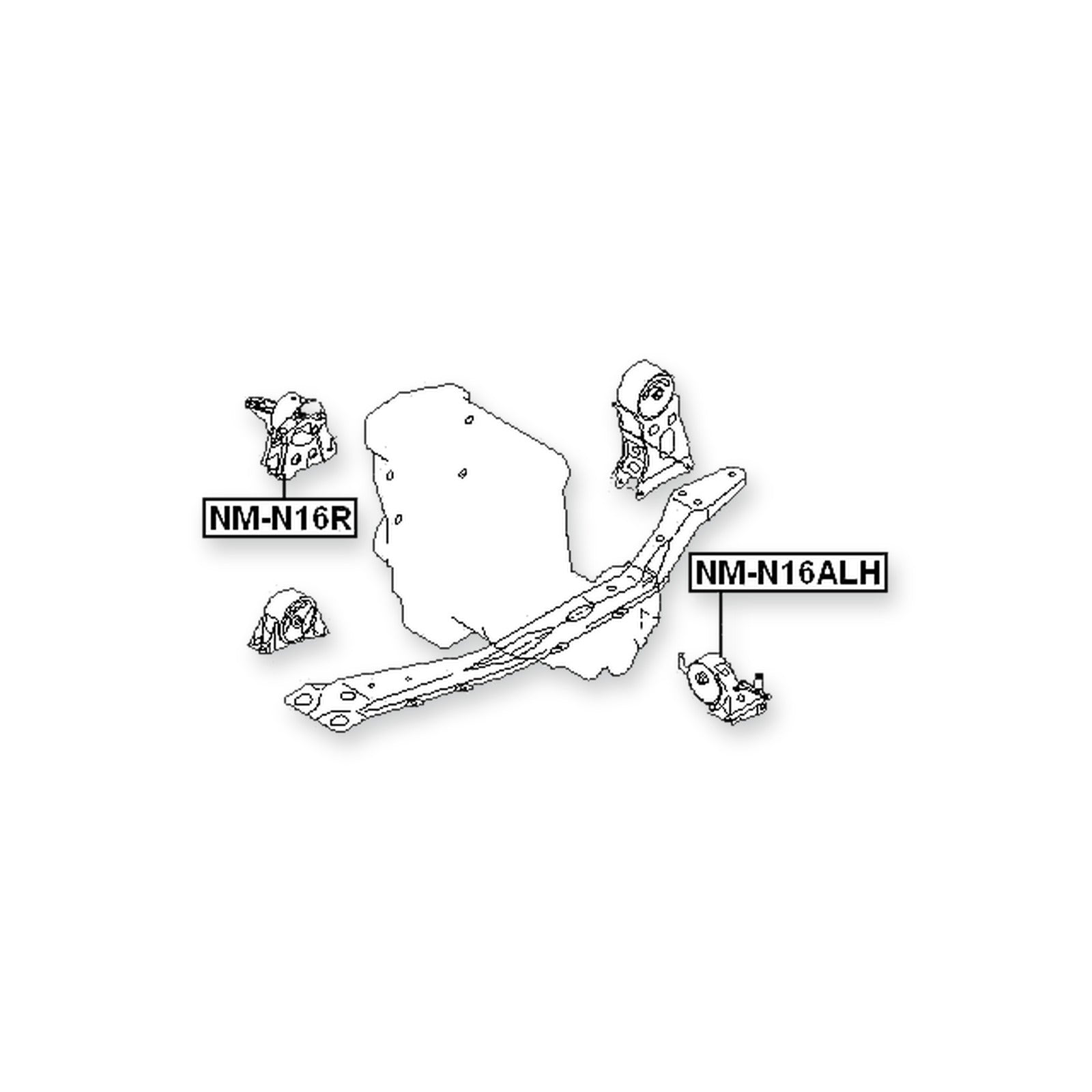 Nissan Almera B10RS Front Left Engine Mount At