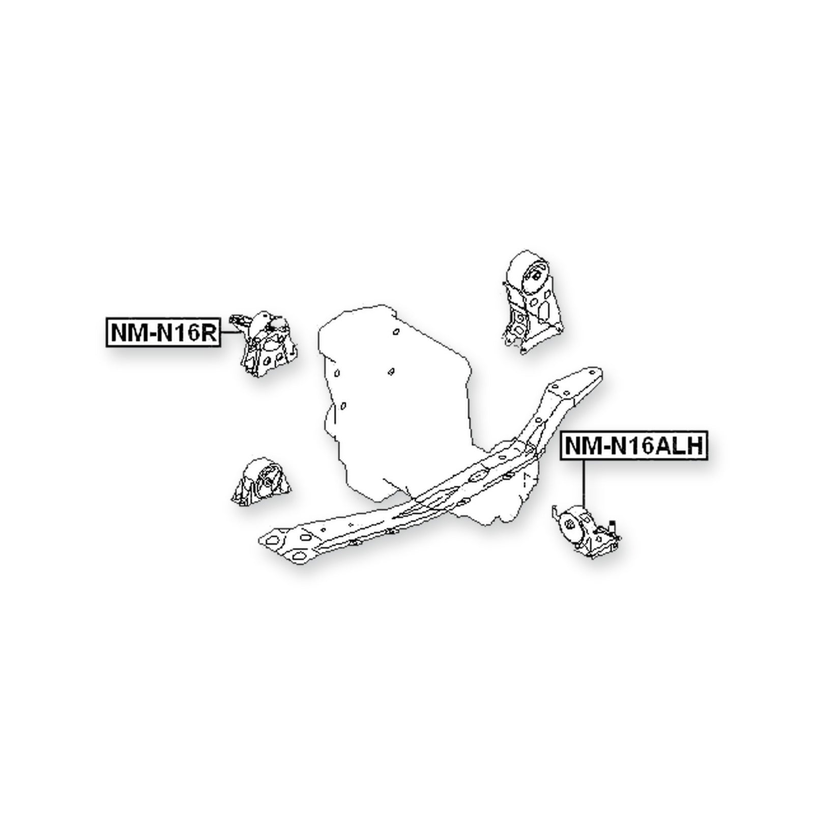 Nissan Almera N16E Front Right Engine Mount (Hydro)