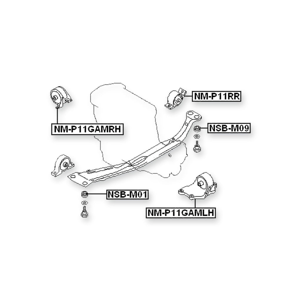 Nissan Primera P11 Front Right Engine Mount Mt