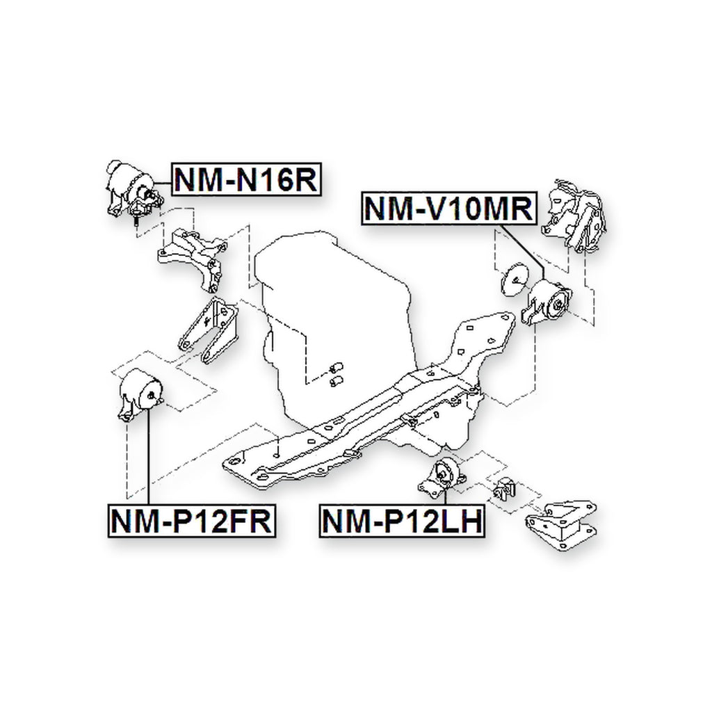 Nissan Primera P12E Front Left Engine Mount (Hydro)