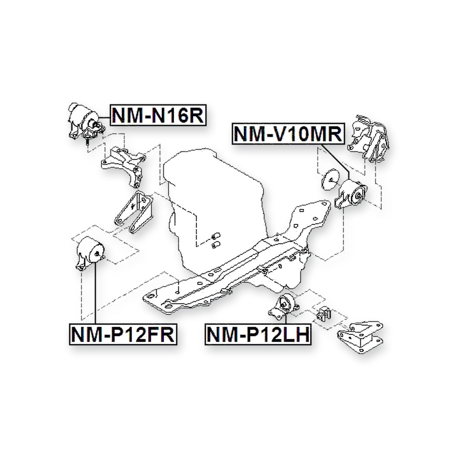 Nissan Primera P12E Front Left Engine Mount (Hydro)