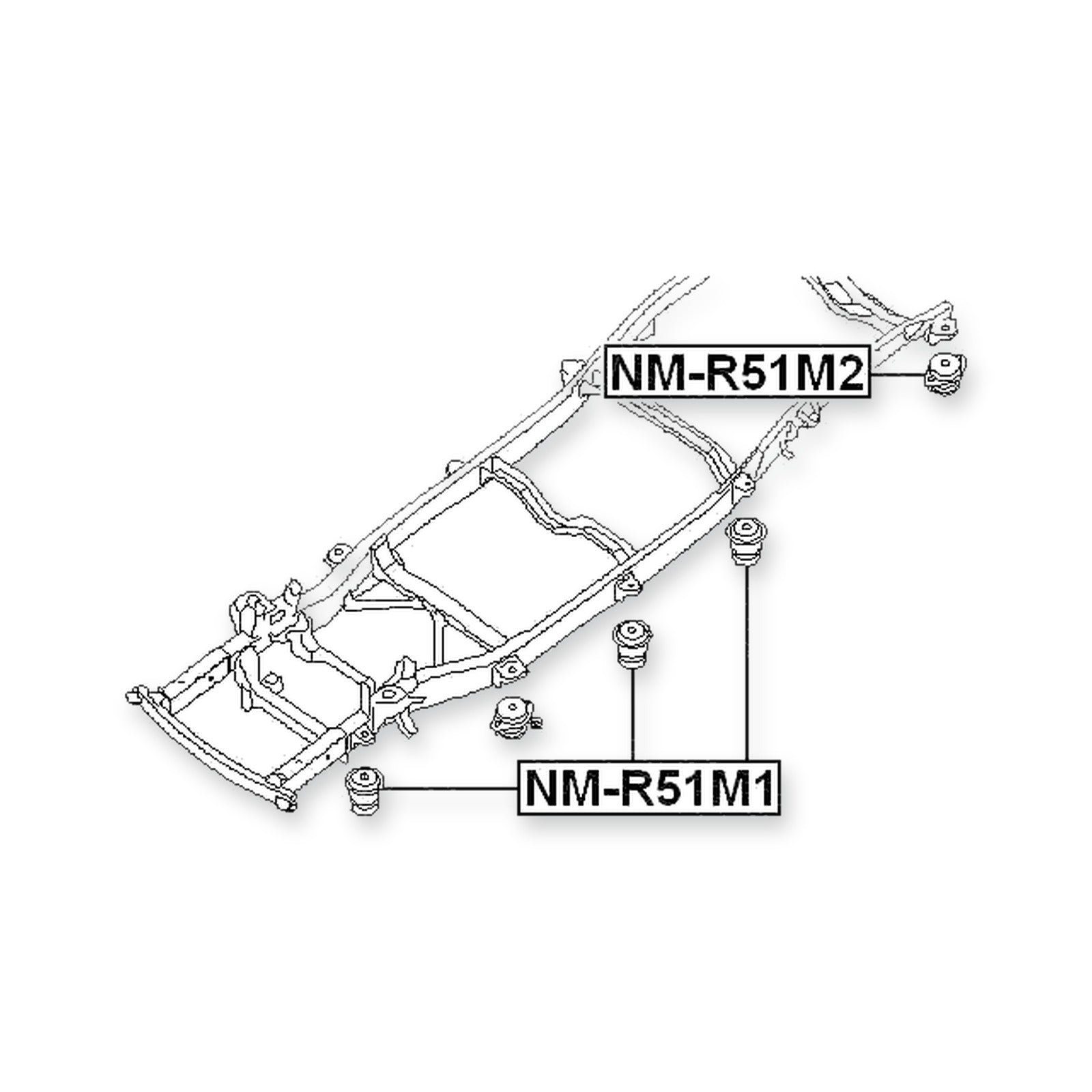 Infiniti QX56 JA60 Front Lower Frame Cushion