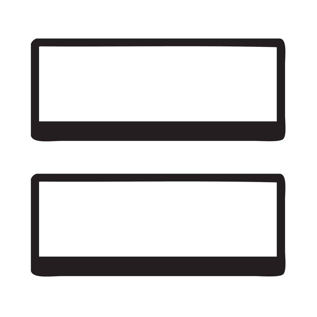 TFI Racing PAIR Black Polymer Number Plate Frames. Suits 6 Digit Number Plates
