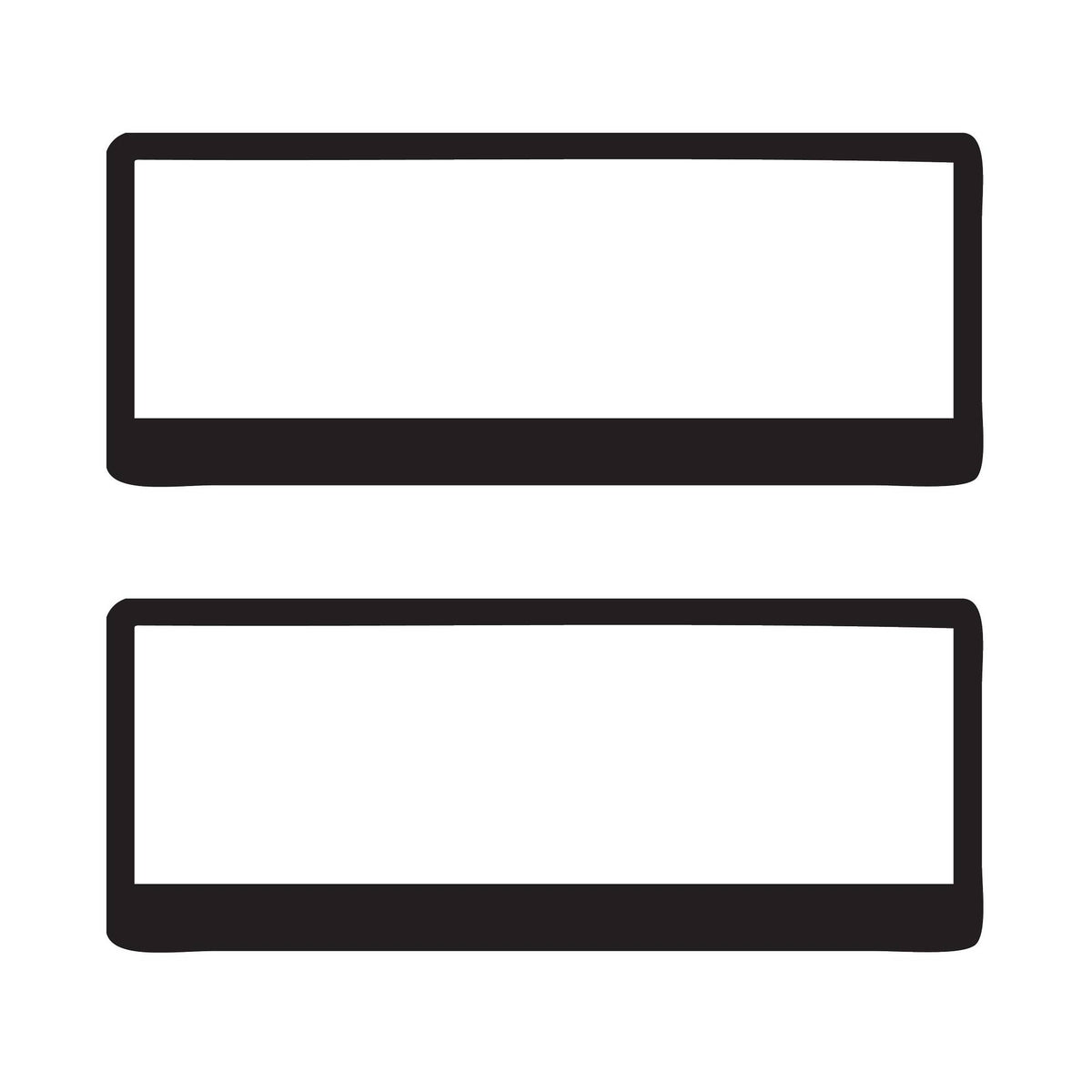 TFI Racing PAIR Black Polymer Number Plate Frames. Suits 6 Digit Number Plates