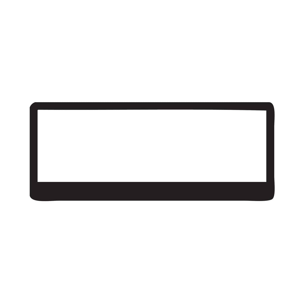 TFI Racing SINGLE Black Polymer Number Plate Frame. Suits a 6 Digit Number Plate