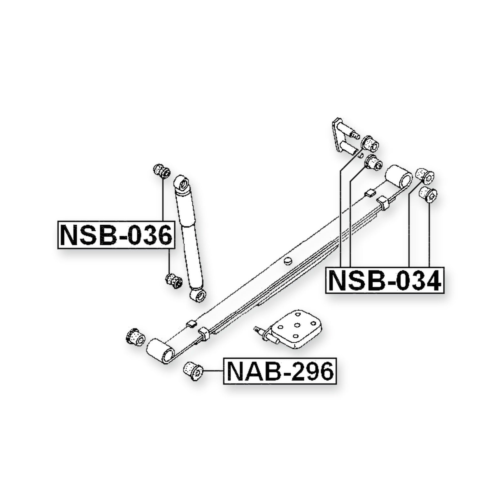 Nissan Datsun D21 Rear Leaf Spring Bushing