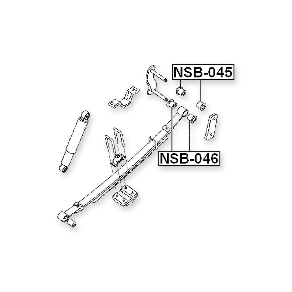 Nissan Frontier D40 Rear Leaf Spring Bushing
