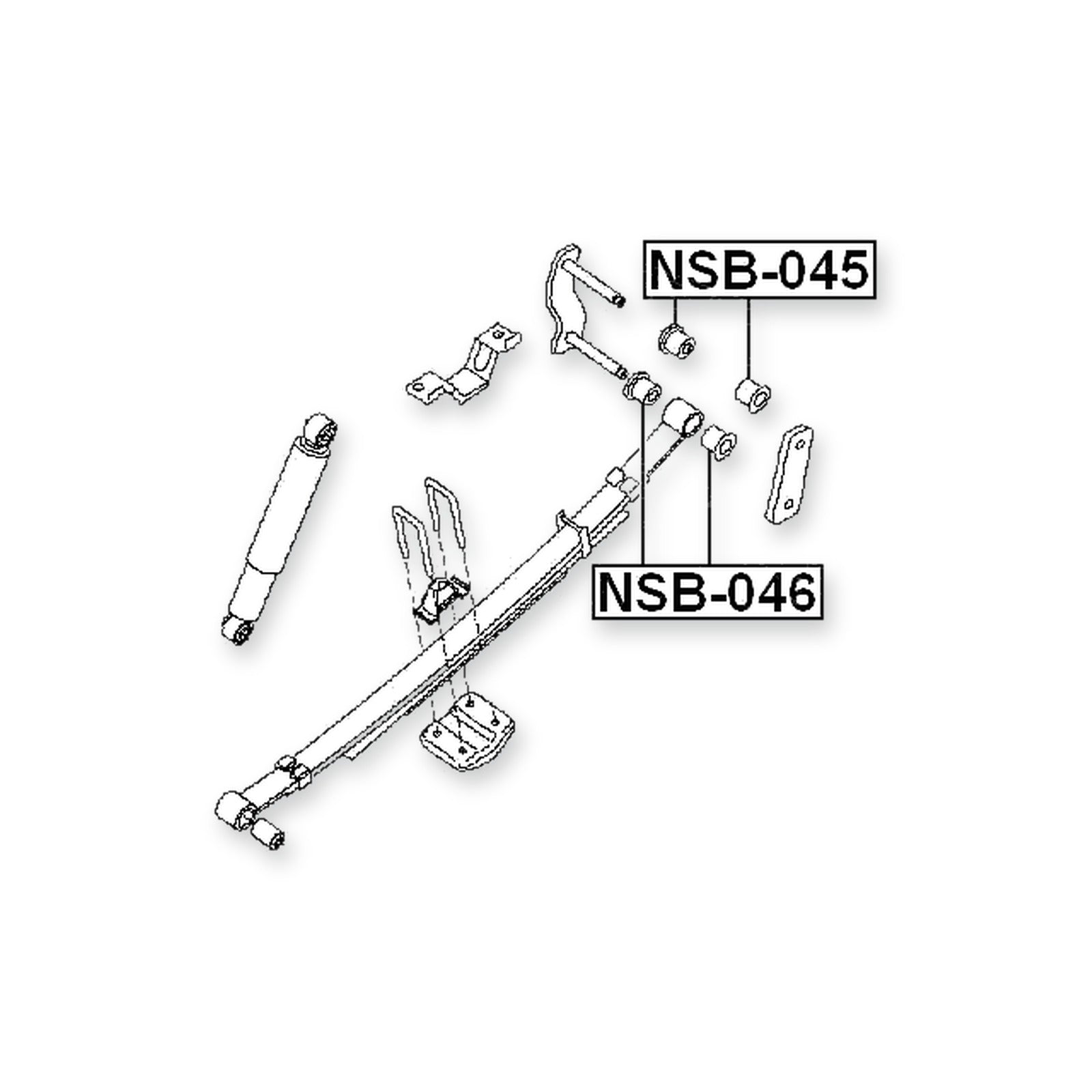 Nissan Frontier D40 Rear Leaf Spring Bushing