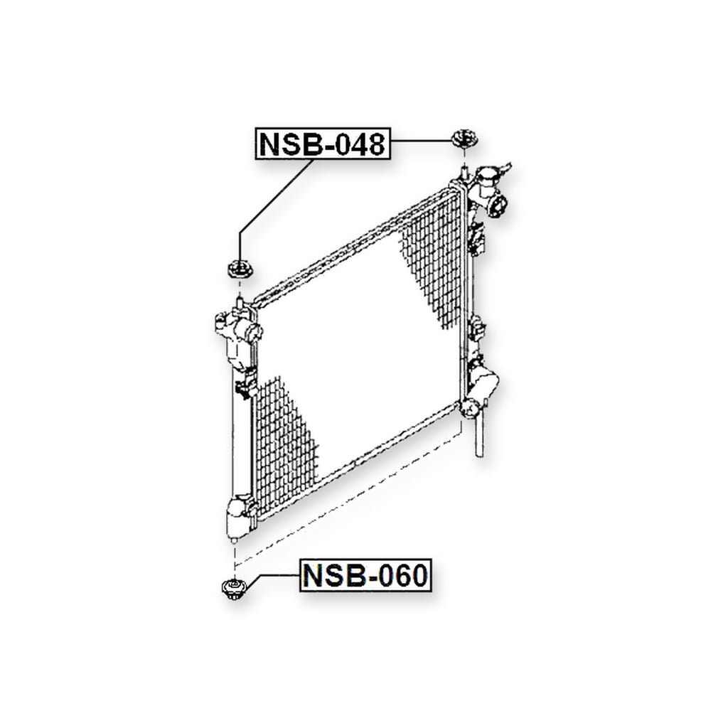 Upper Mount Rubber Radiator