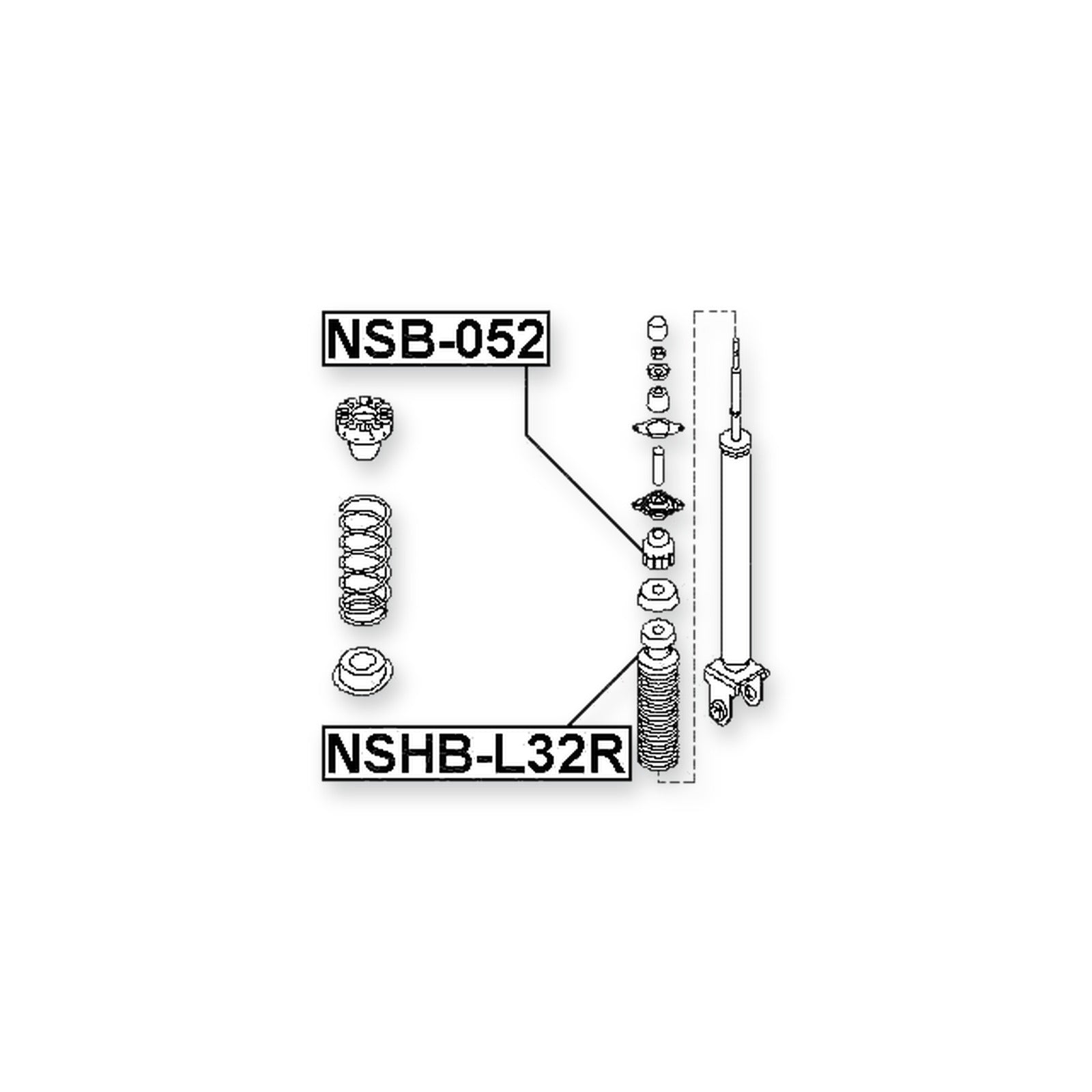 Nissan Altima Coupe CL32 Rear Shock Absorber Bushing