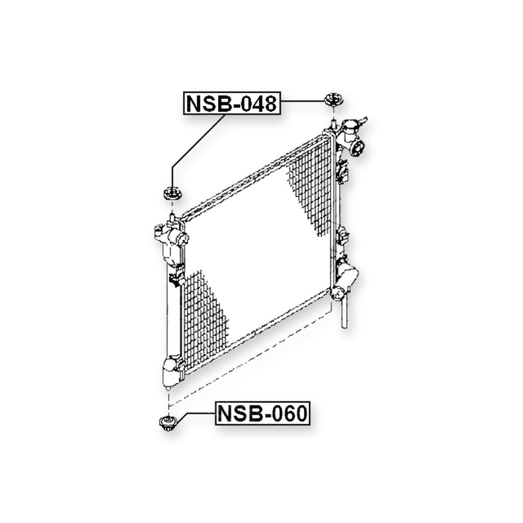 Lower Mount Rubber Radiator