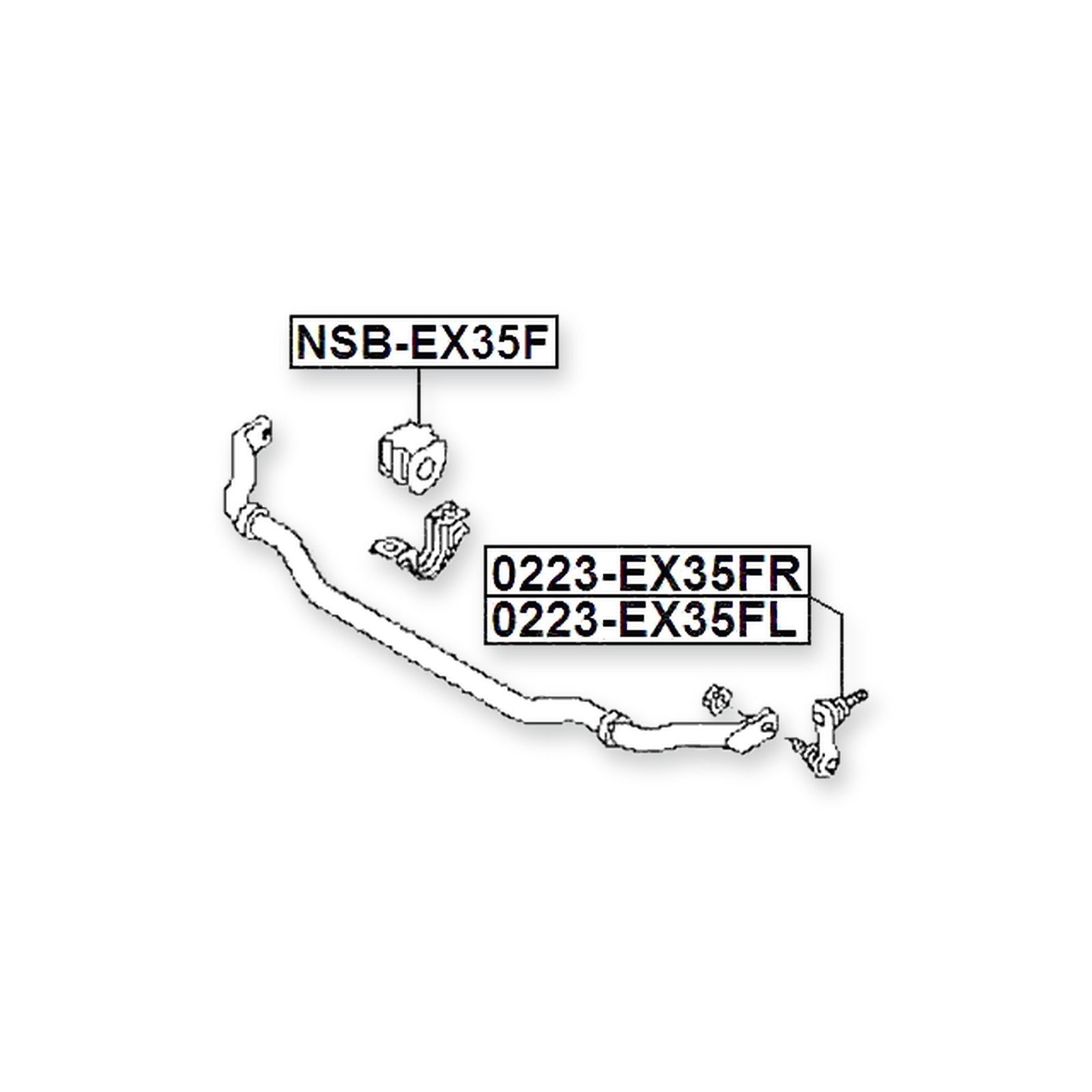 Nissan 350Z Z33 Front Stabilizer Bar Bush D34