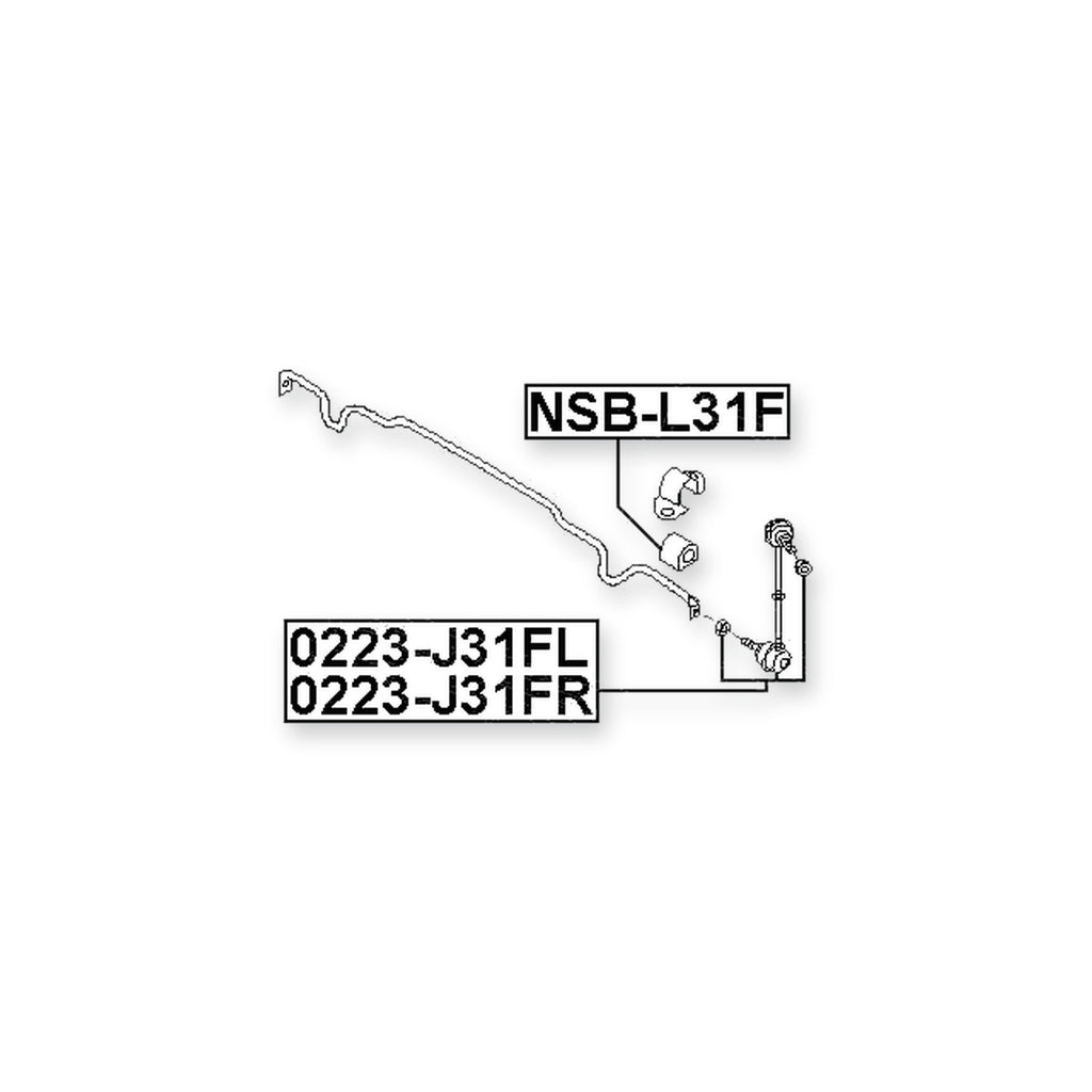 Nissan Altima L31 Front Stabilizer Bar Bush D18.5