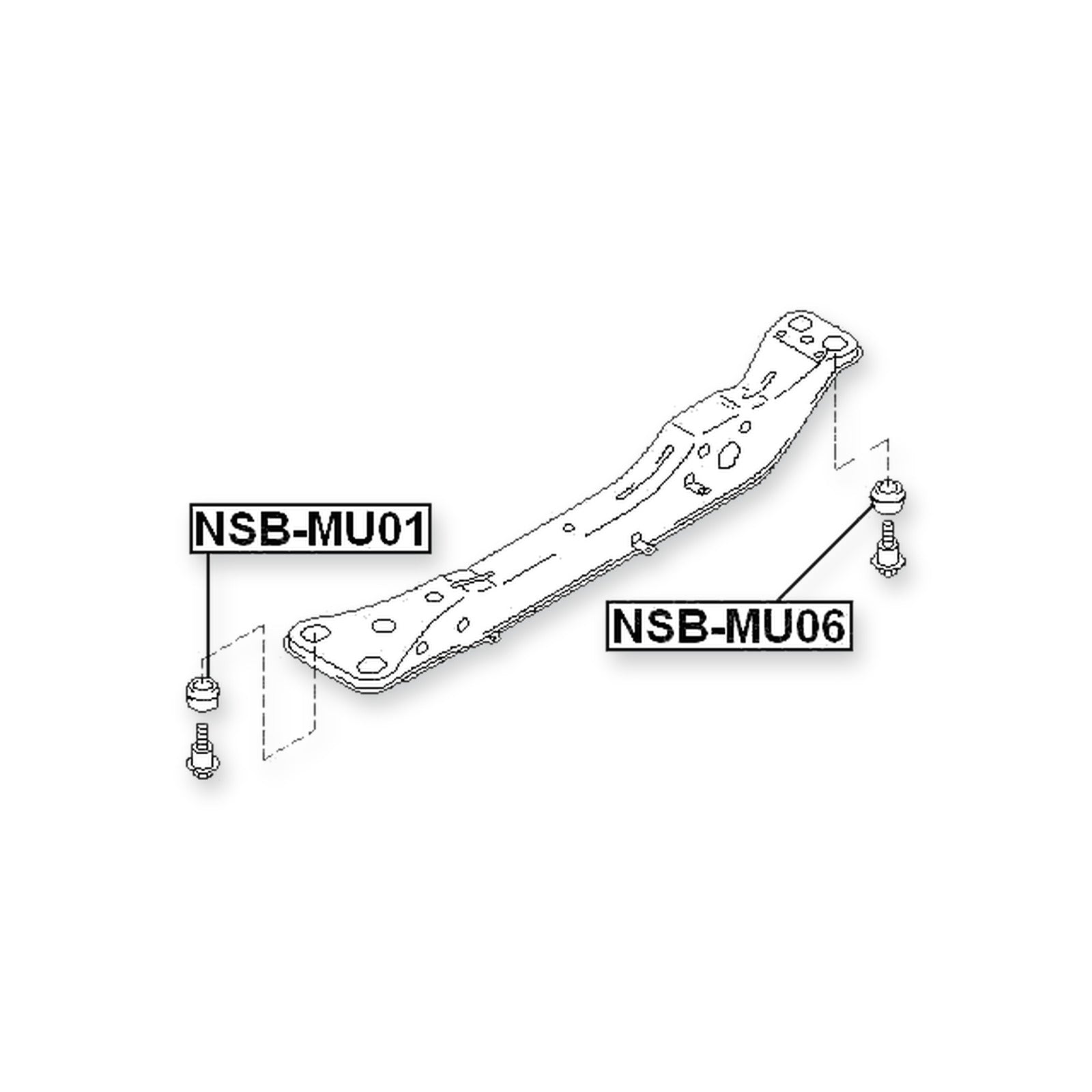 Nissan Bassara JU30 Front Lower Engine Cross Member Bushing