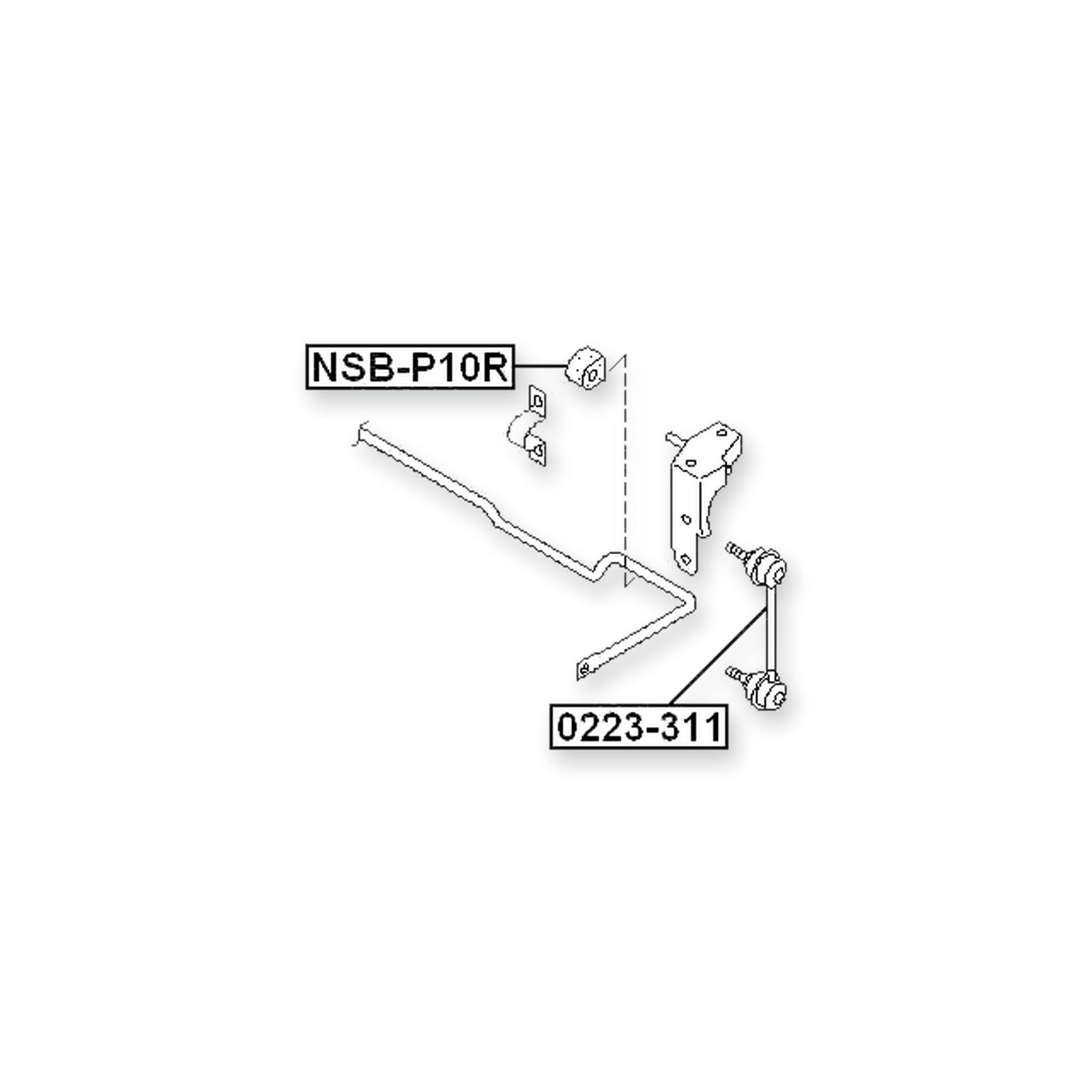 Infiniti G20 P10 Rear Stabilizer Bar Bush D17