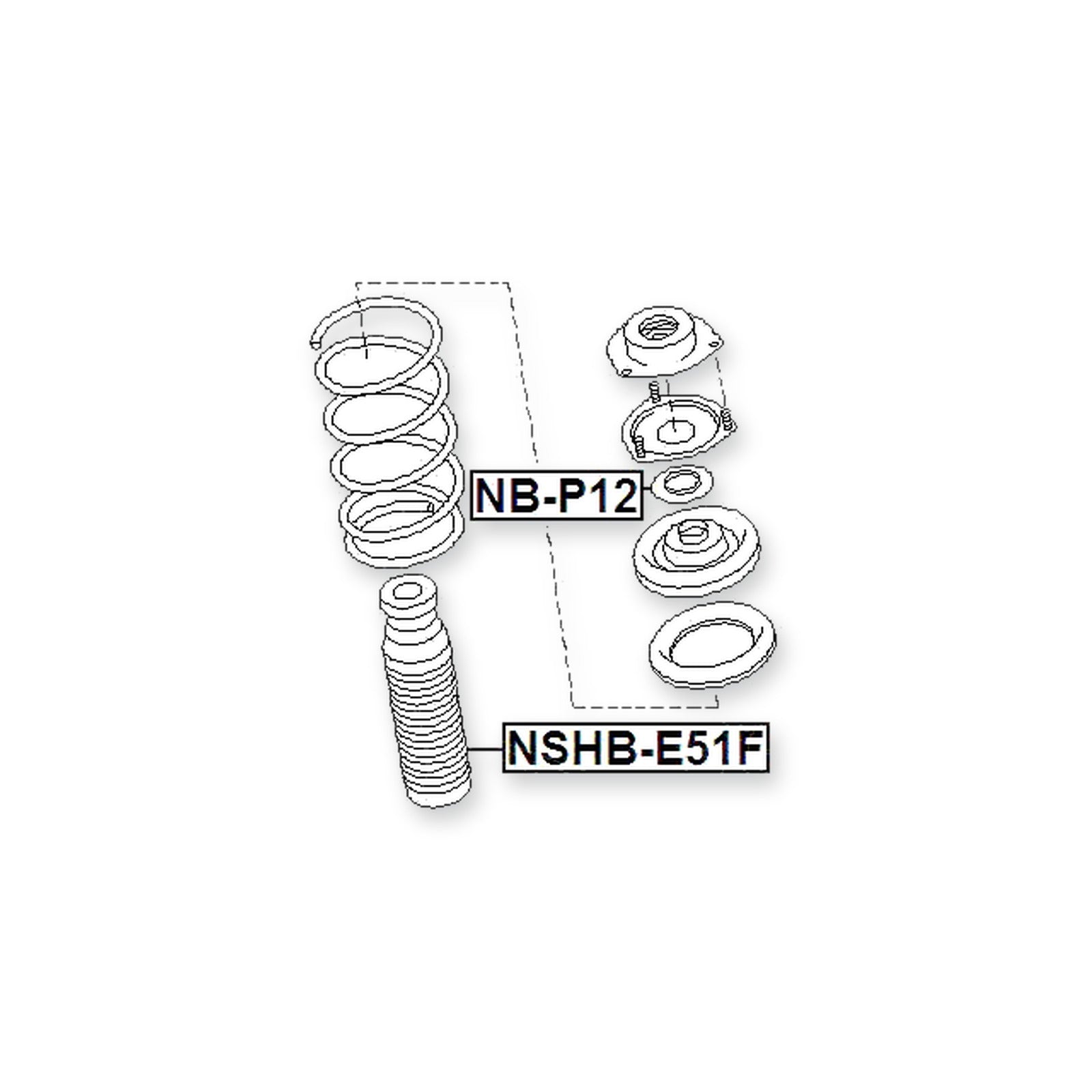 Nissan Elgrand E51 Front Shock Absorber Boot