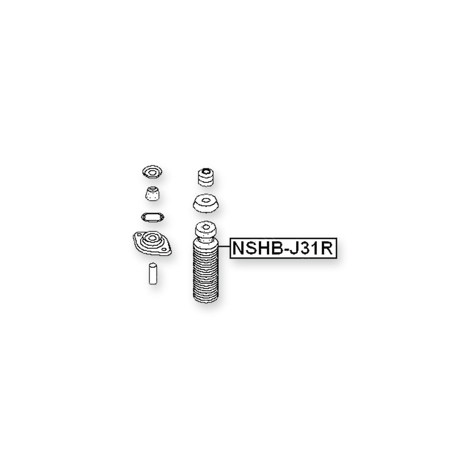 Nissan Presage U31 Rear Shock Absorber Boot