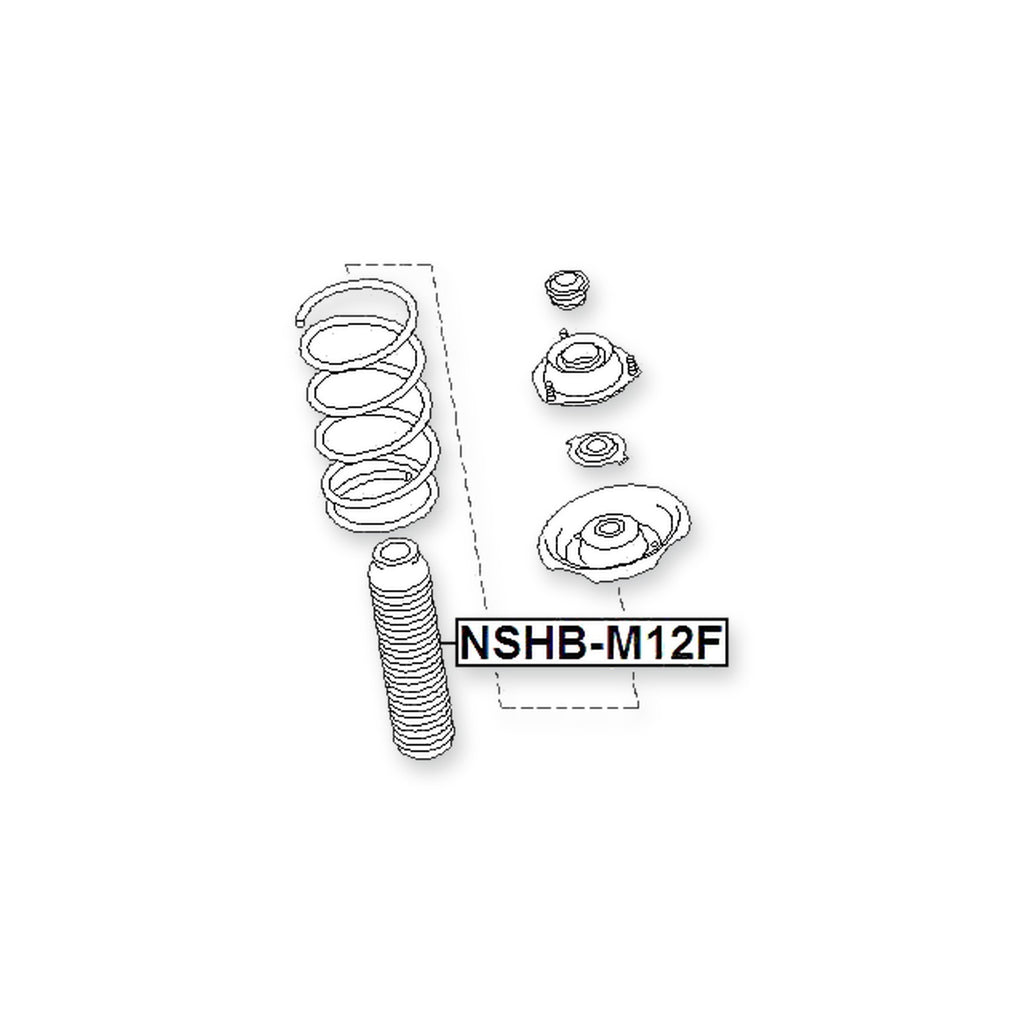 Nissan Altima L30 Front Boot With Jounce Bumper Shock Absorber