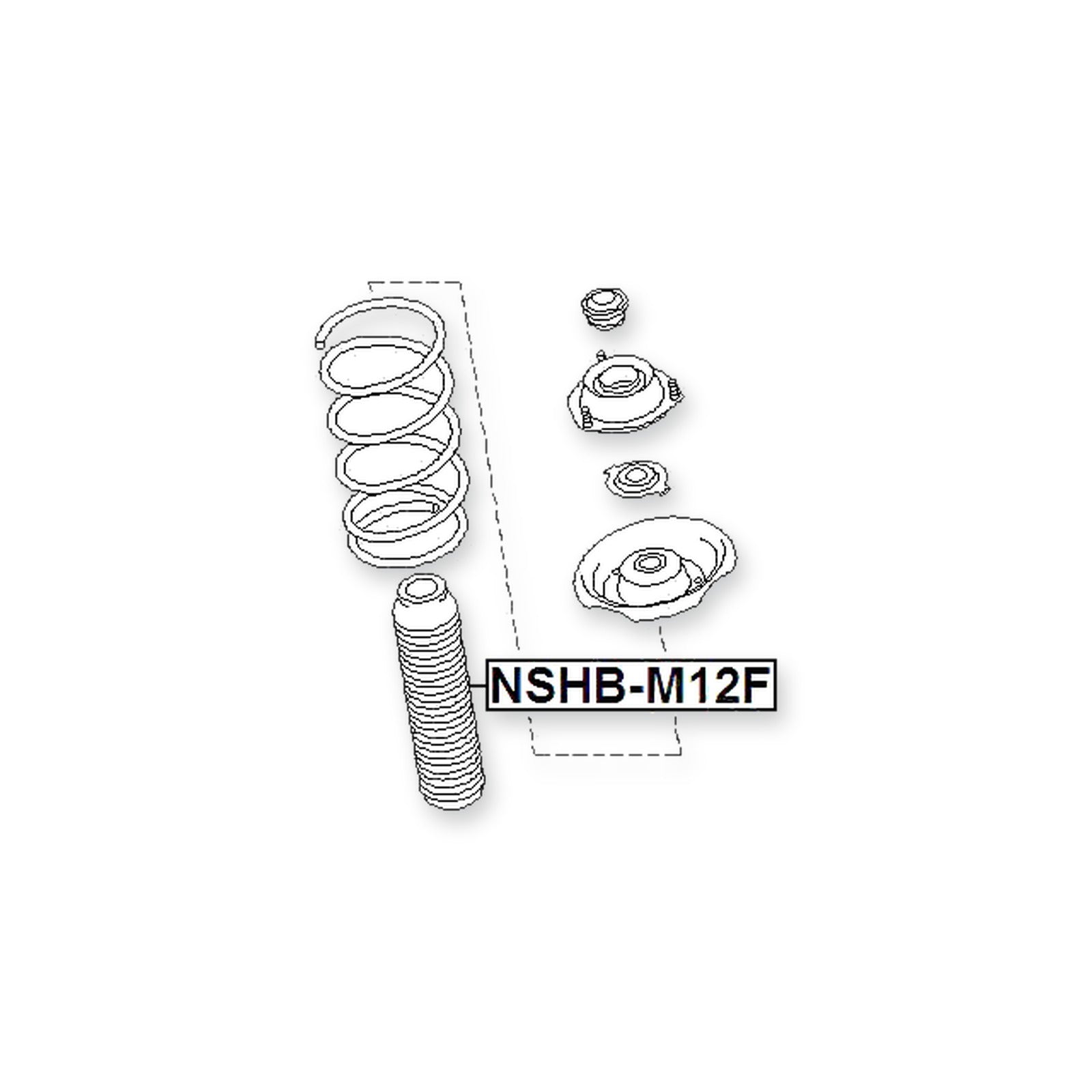 Nissan Altima L30 Front Boot With Jounce Bumper Shock Absorber