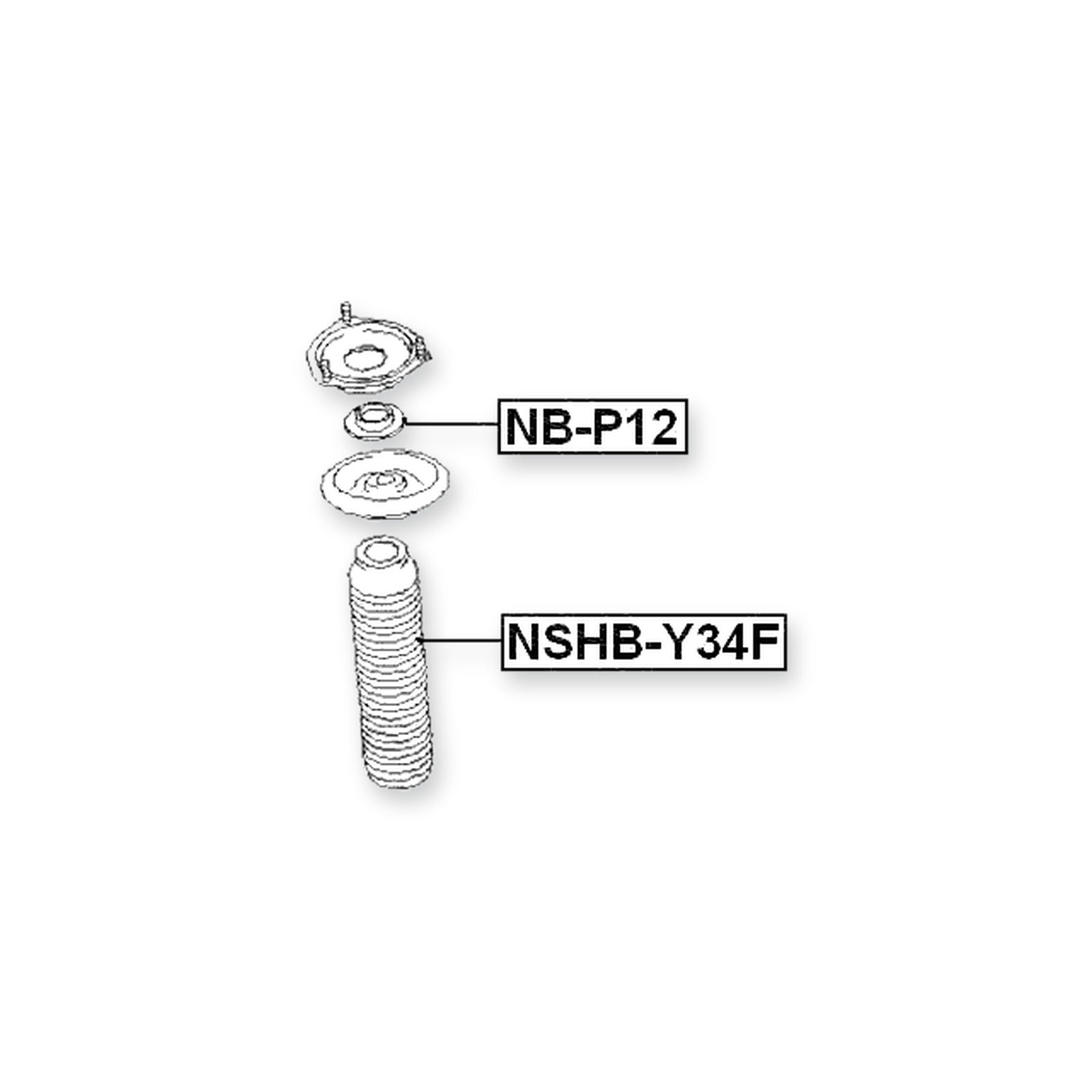 Infiniti Q45 FGY33 Front Shock Absorber Boot