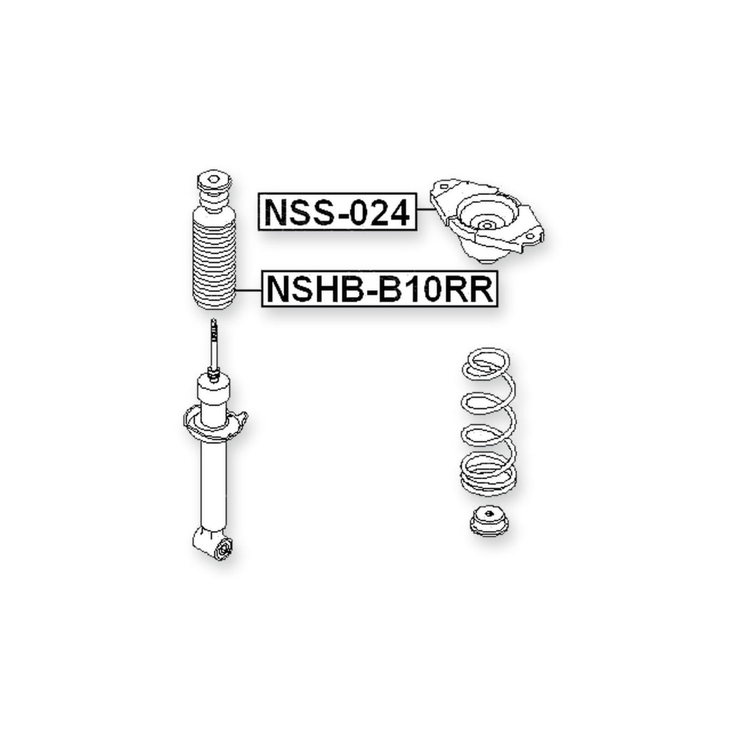 Nissan Almera B10RS Rear Shock Absorber Mounting