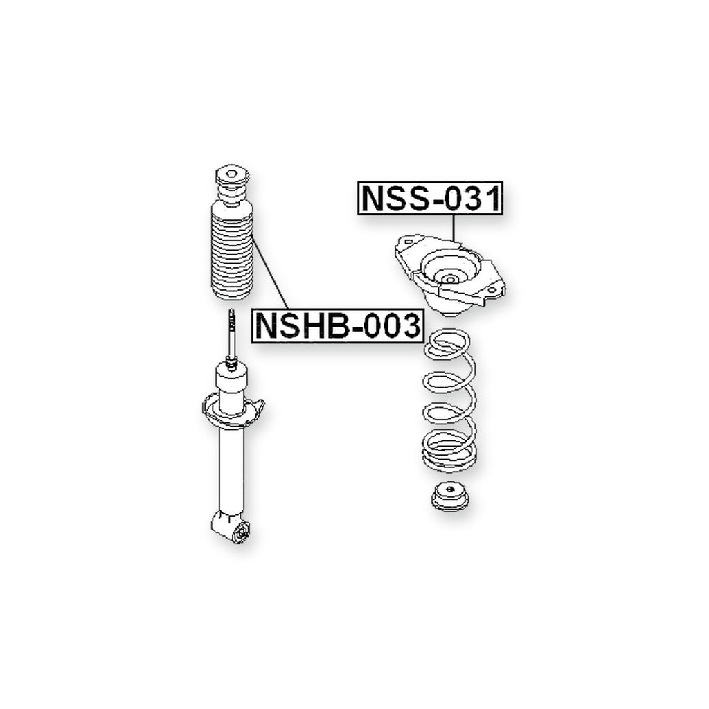 Nissan Almera N16E Rear Shock Absorber Mounting