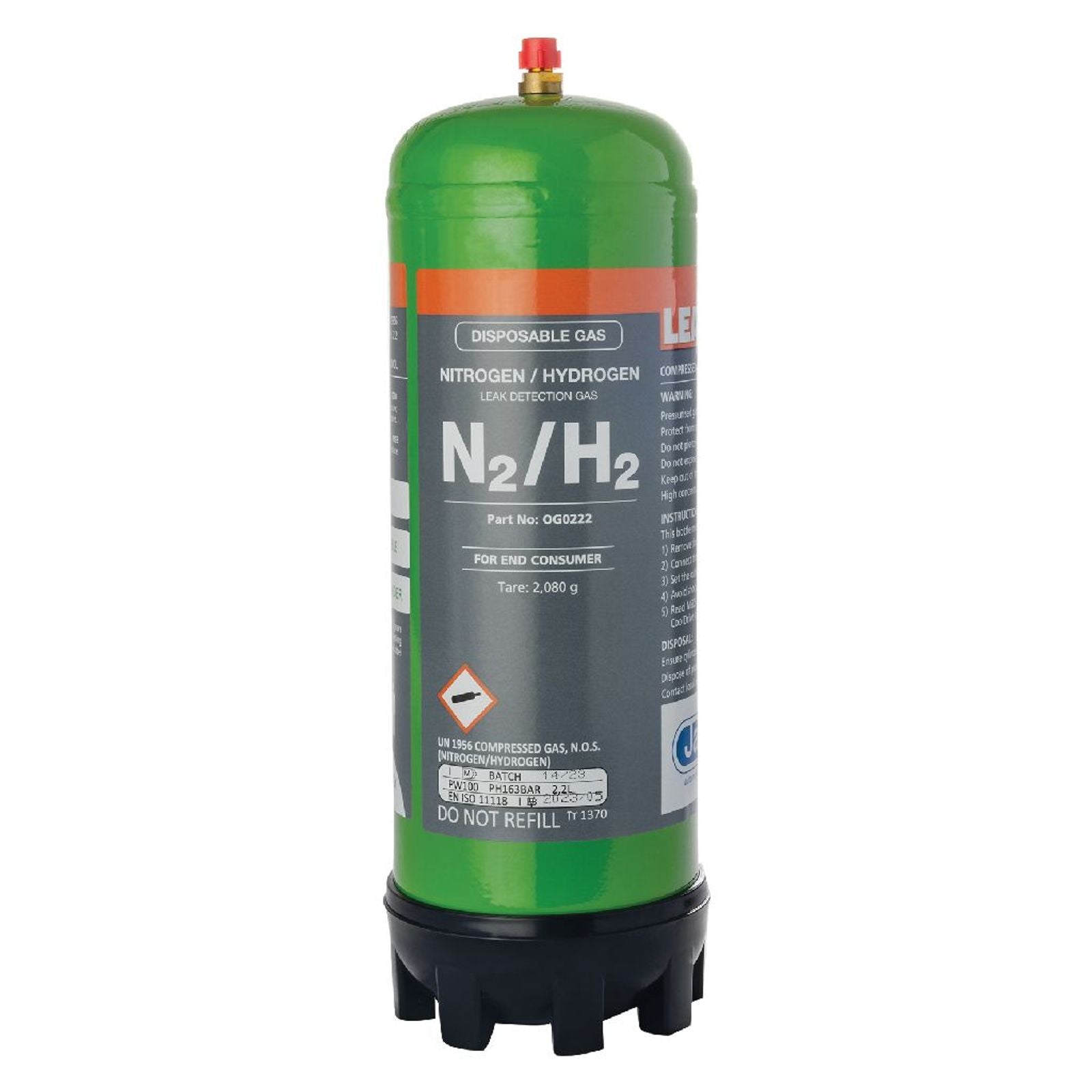 JAYAIR Leakxpose Nitrogen 95% Hydrogen 5% Disposable CYL 2.2